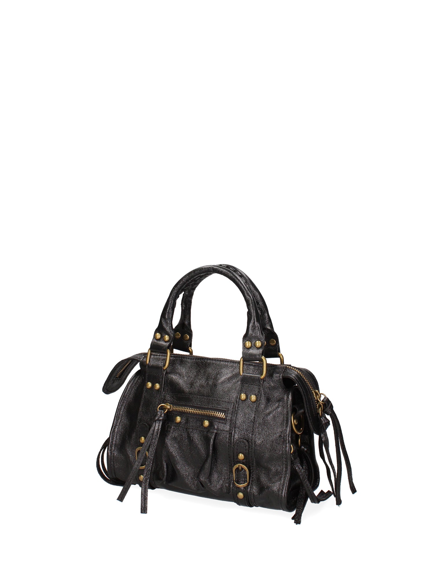 Solara Borsa a spalla da donna Vera pelle 06091 LM-L022 NERO Chiara Ferretti