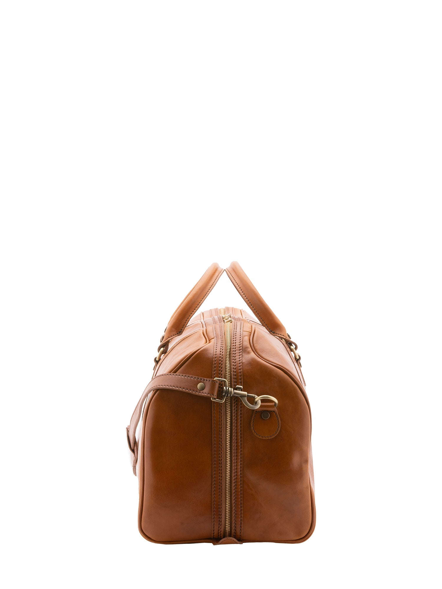 Borsa da viaggio unisex vera pelle 100% cotone 4038-MIELE Alessia Firenze