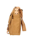 Milena Borsa a tracolla unisex Canvas e vera pelle ZG3009-CUOIO COGNAC Chiara Ferretti