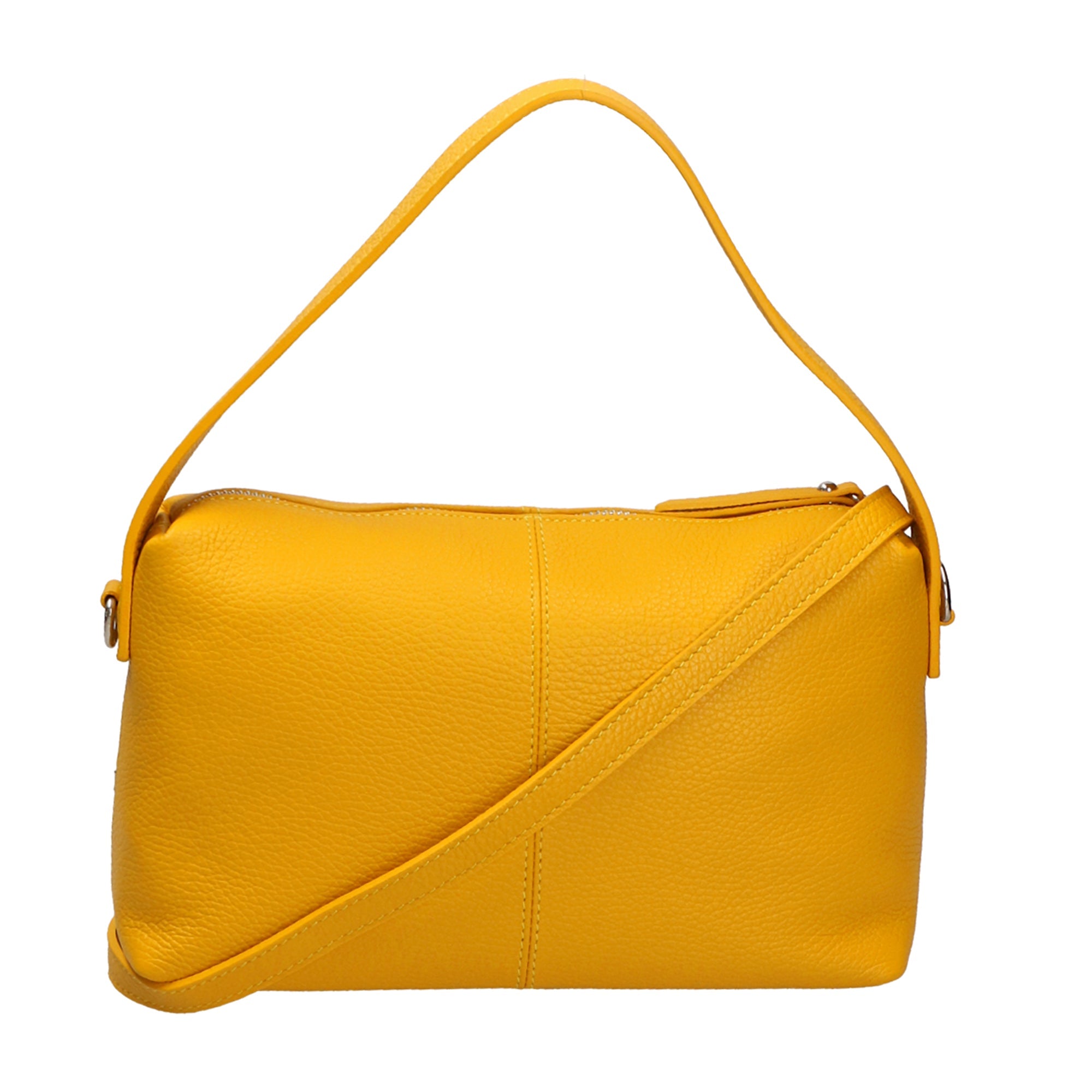 Damenhandtasche aus echtem Leder, hergestellt in Italien, 29 x 23 x 17 cm