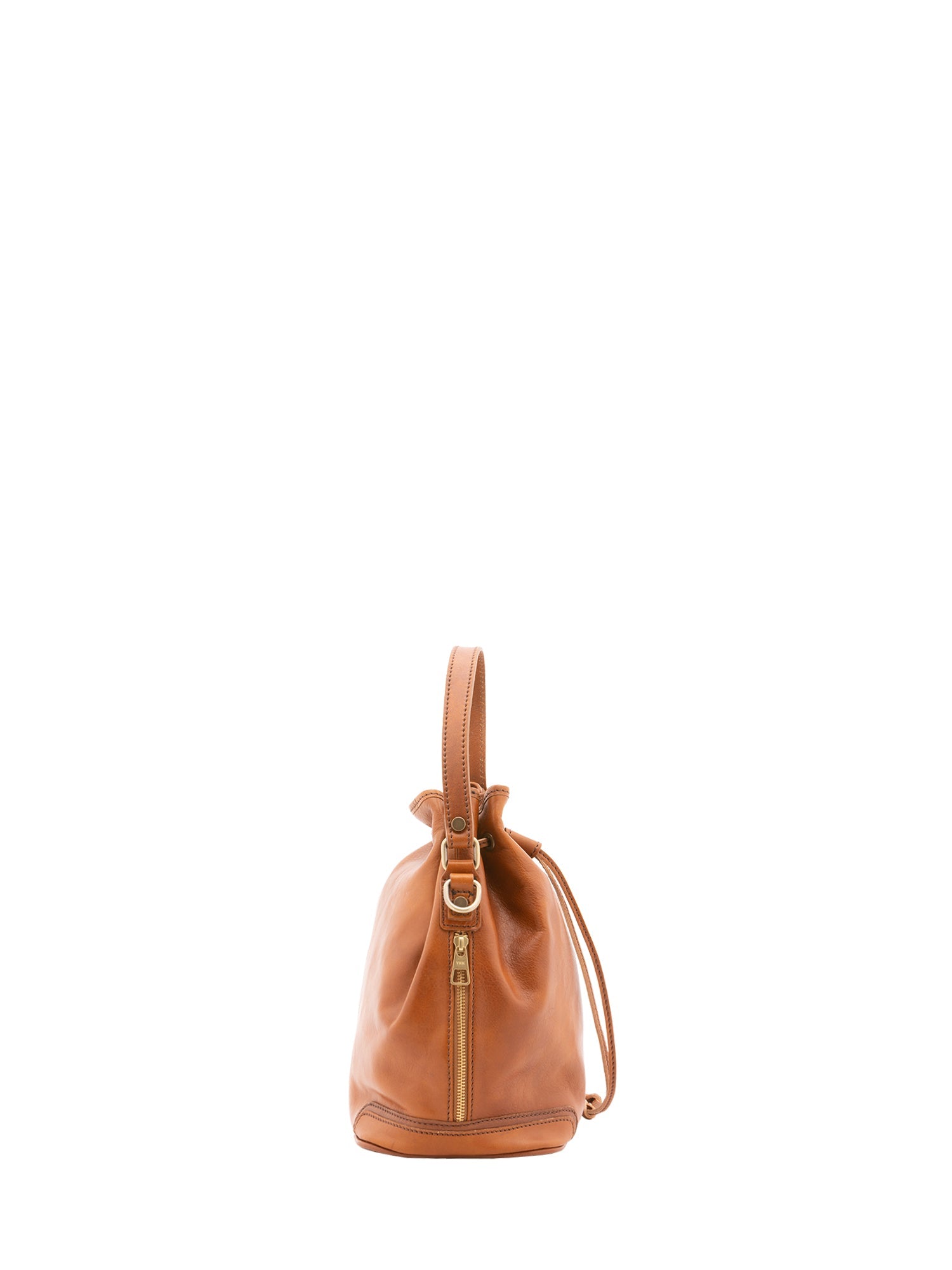 Borsa a secchiello unisex in vera pelle 100% cotone 4535-MIELE Alessia Firenze