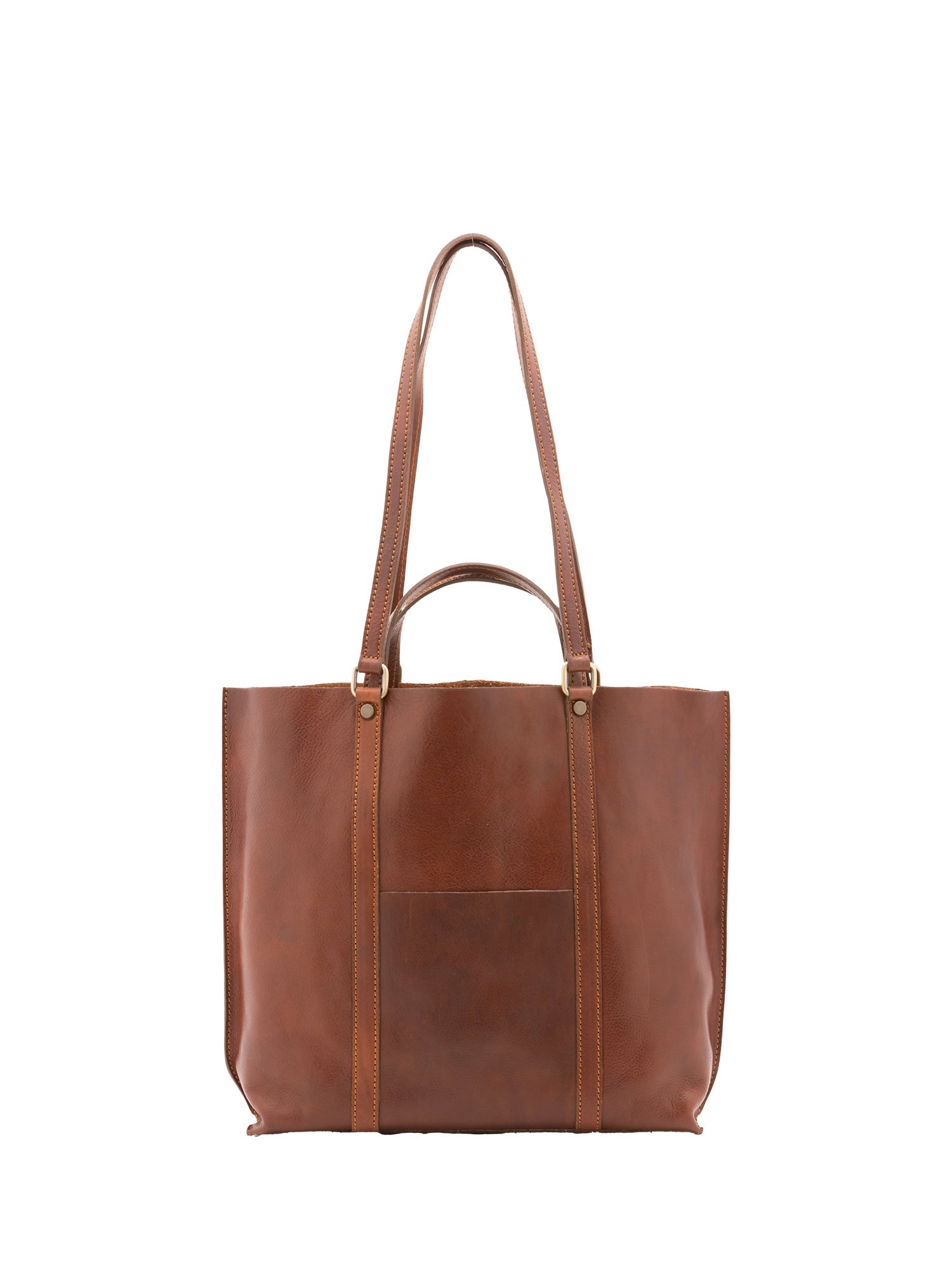 Borsa a spalla unisex in vera pelle Made in Italy 4610-MARRONE Alessia Firenze