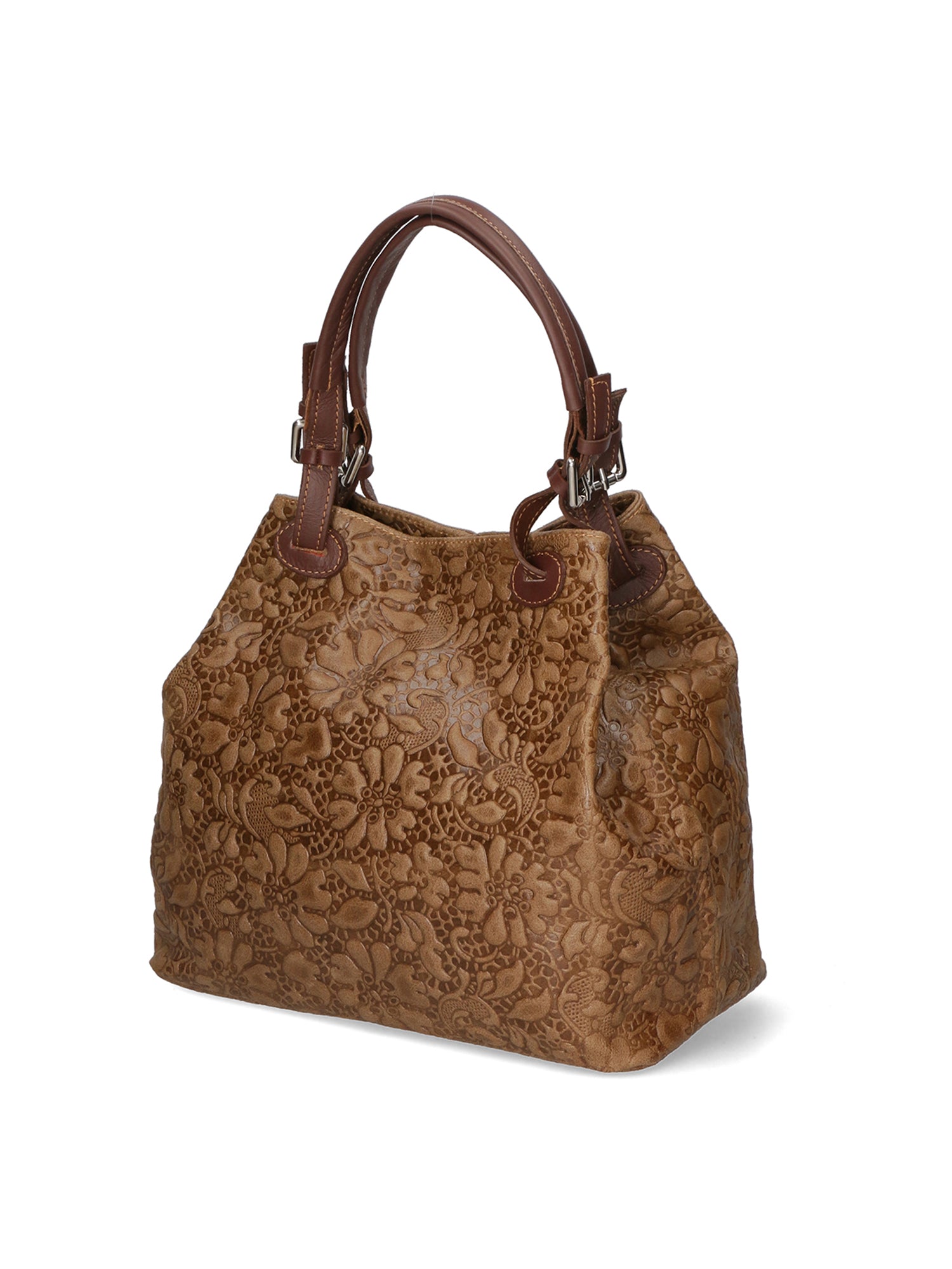 Elenia Borsa a mano da donna Vera pelle 80049-009 TAUPE SCURO Chiara Ferretti