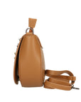 Damen-Schultertasche aus echtem Leder, hergestellt in Italien, 20 x 17 x 7 cm