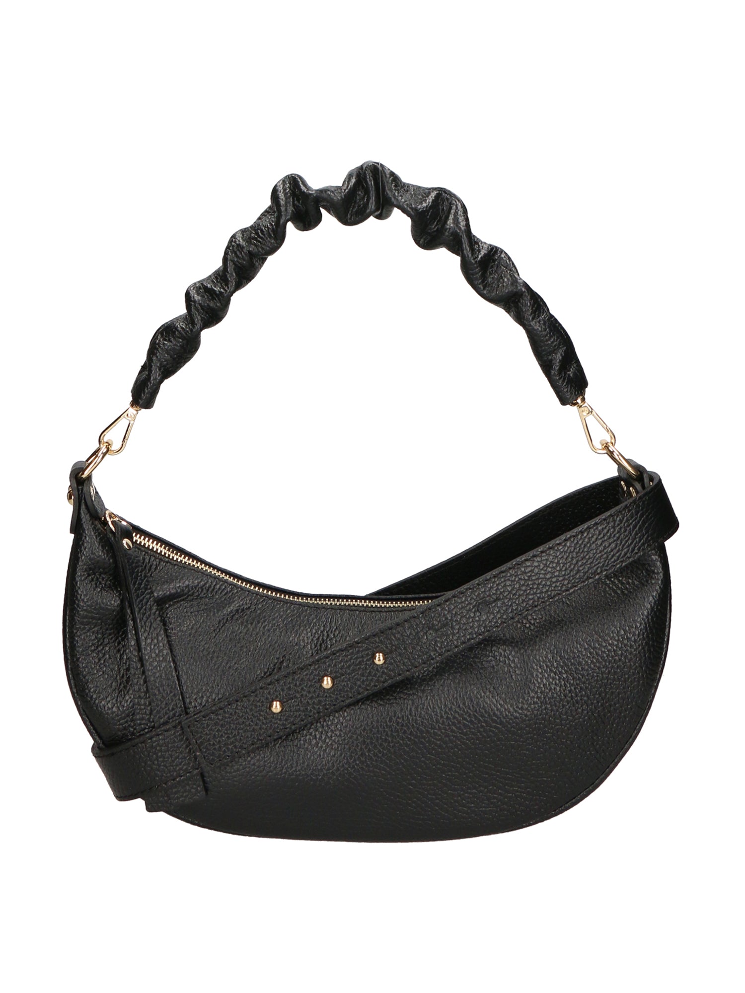 Ida Borsa a spalla da donna Vera pelle 05916-C28 NERO Chiara Ferretti