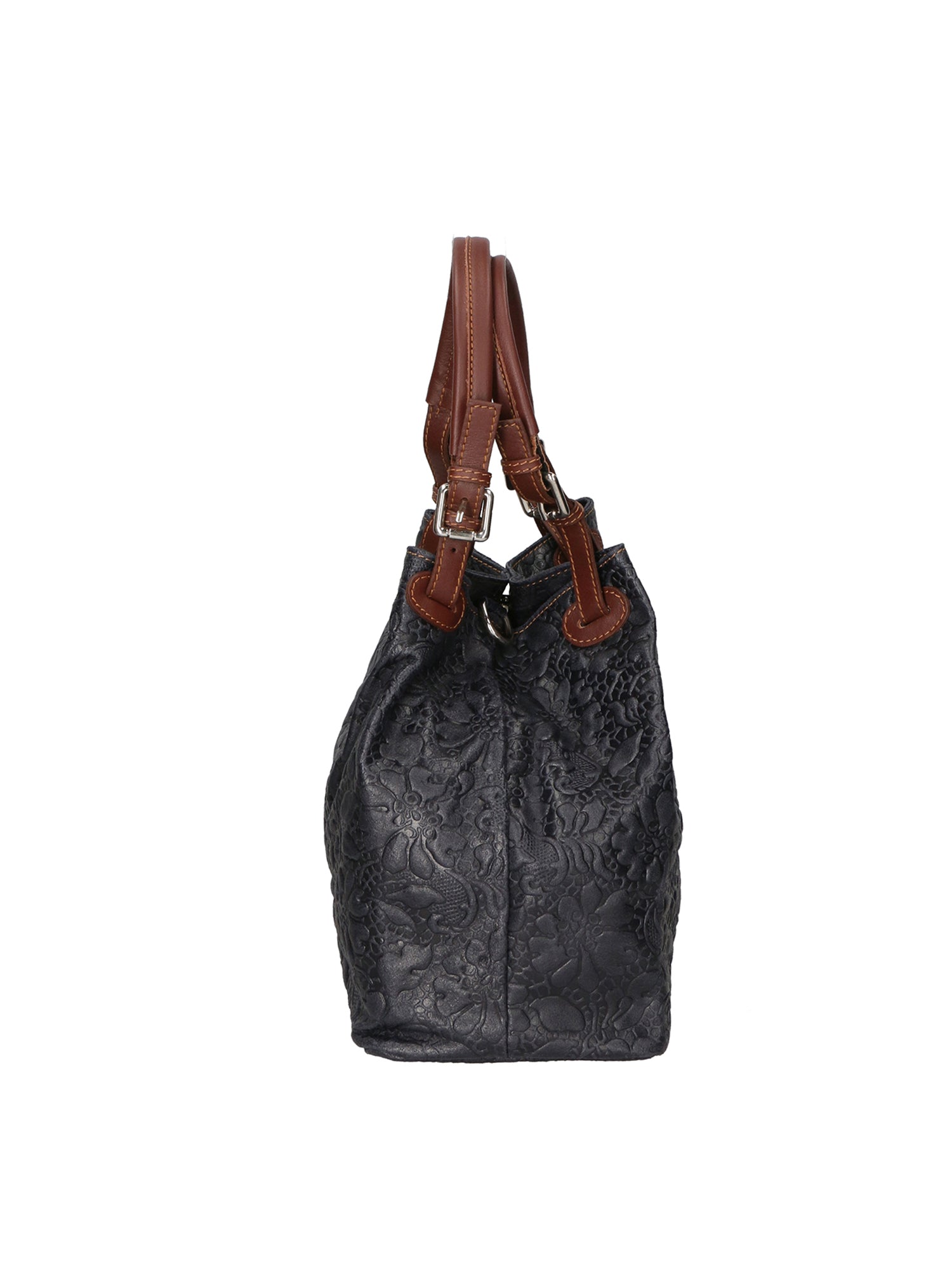Elenia Borsa a mano da donna Vera pelle 80049-013 BLU NAVY Chiara Ferretti