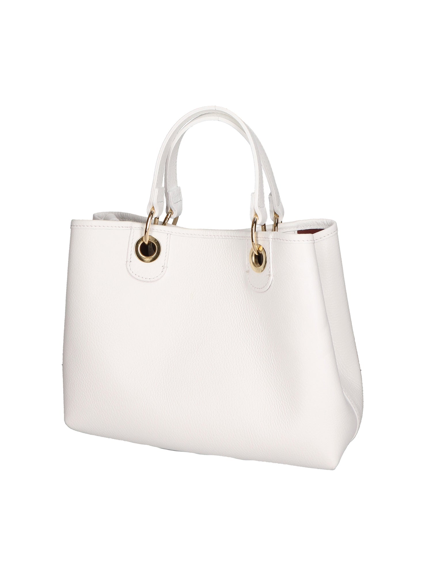 Helga Borsa a mano da donna 100% pelle 06106-BIANCO WHITE Chiara Ferretti