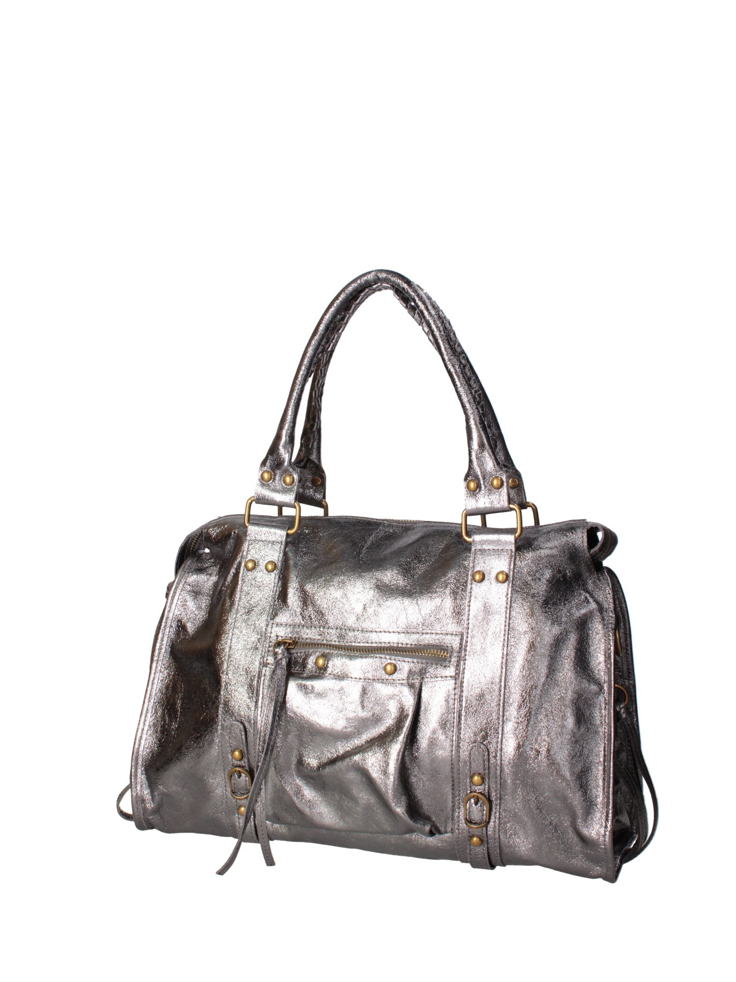 Novara Borsa a spalla da donna Vera pelle 06090 LM-L020 FERRO Chiara Ferretti