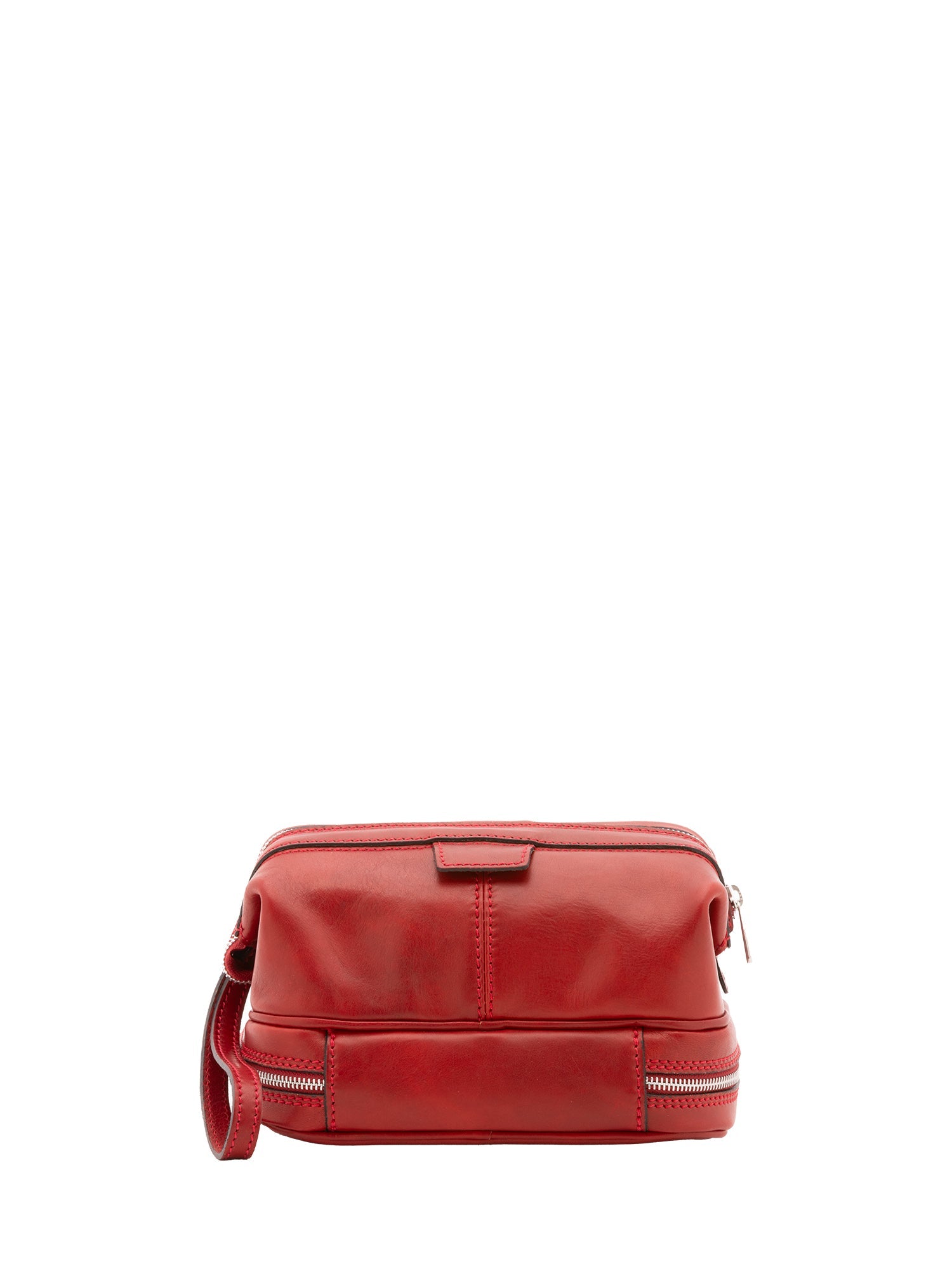 Pochette unisex in vera pelle Made in Italy 4424-ROSSO Alessia Firenze
