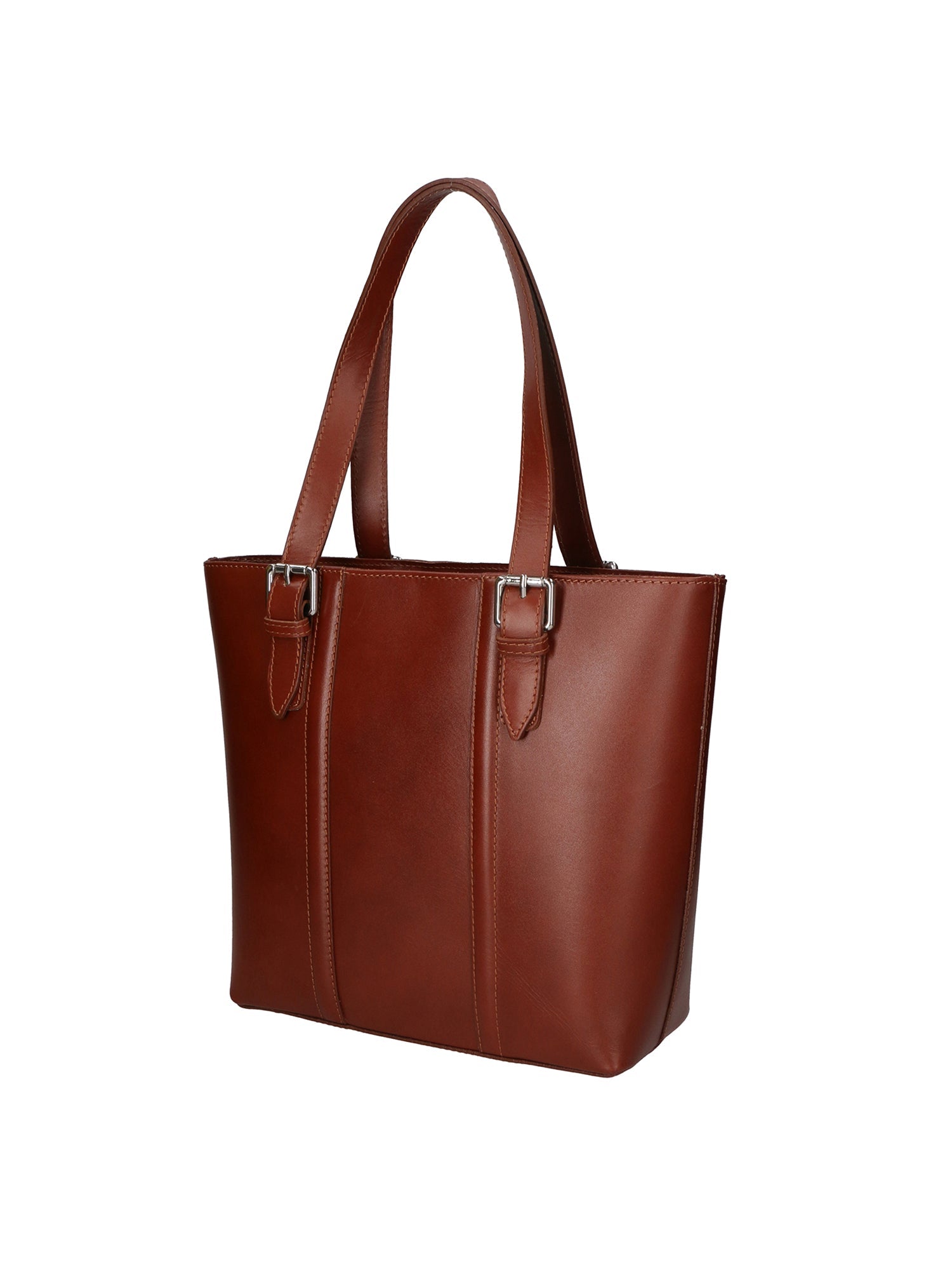 Farah Borsa a mano da donna 100% pelle 9055-MARRONE Chiara Ferretti