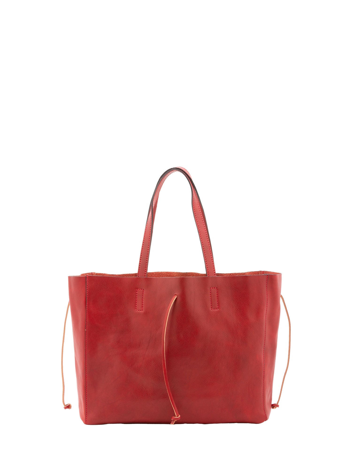 Borsa a mano unisex vera pelle Made in Italy 4611-ROSSO Alessia Firenze
