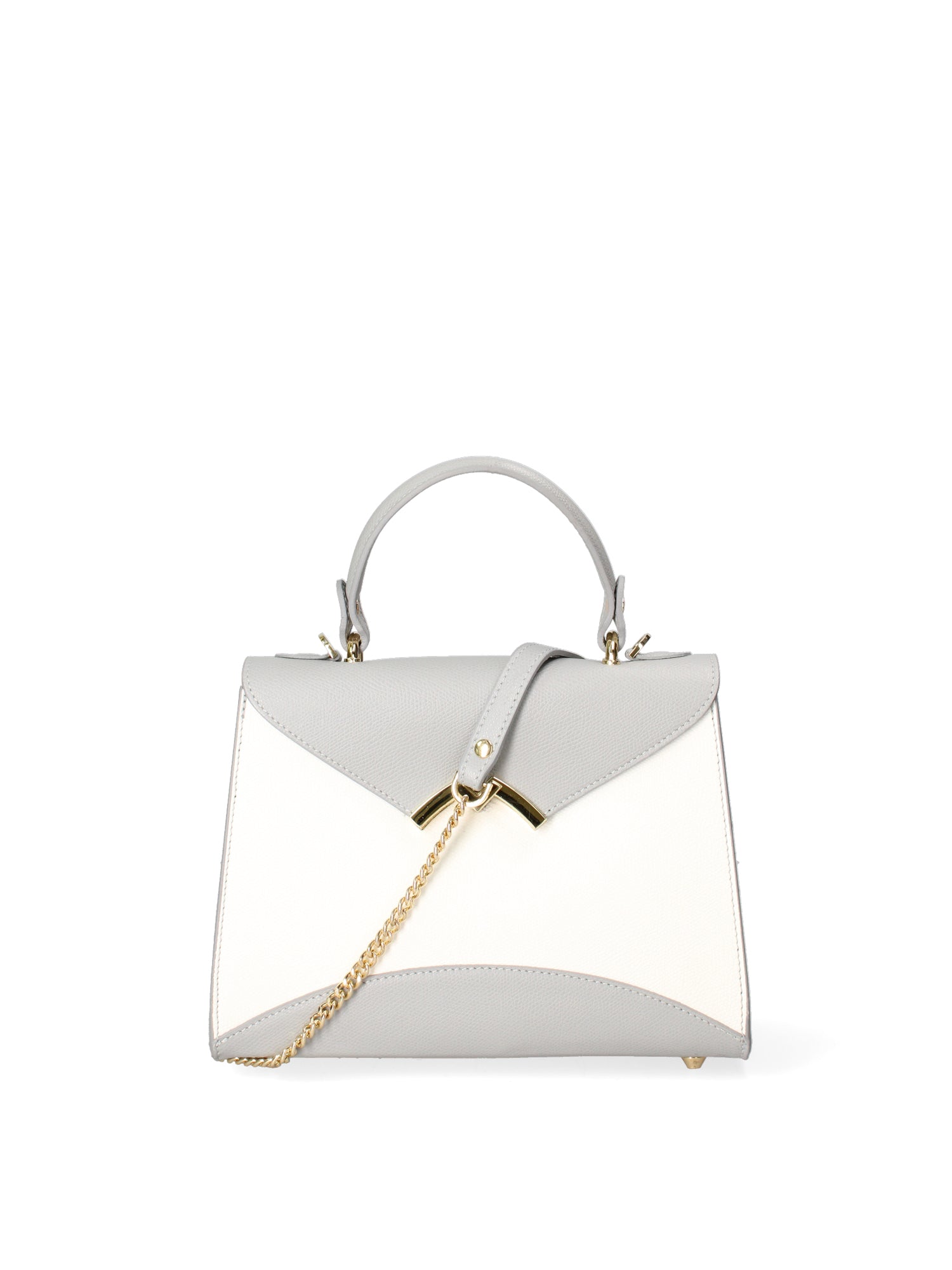 Auriga Chic Borsa a mano da donna Vera pelle 8924-BIANCO+GRIGIO Chiara Ferretti