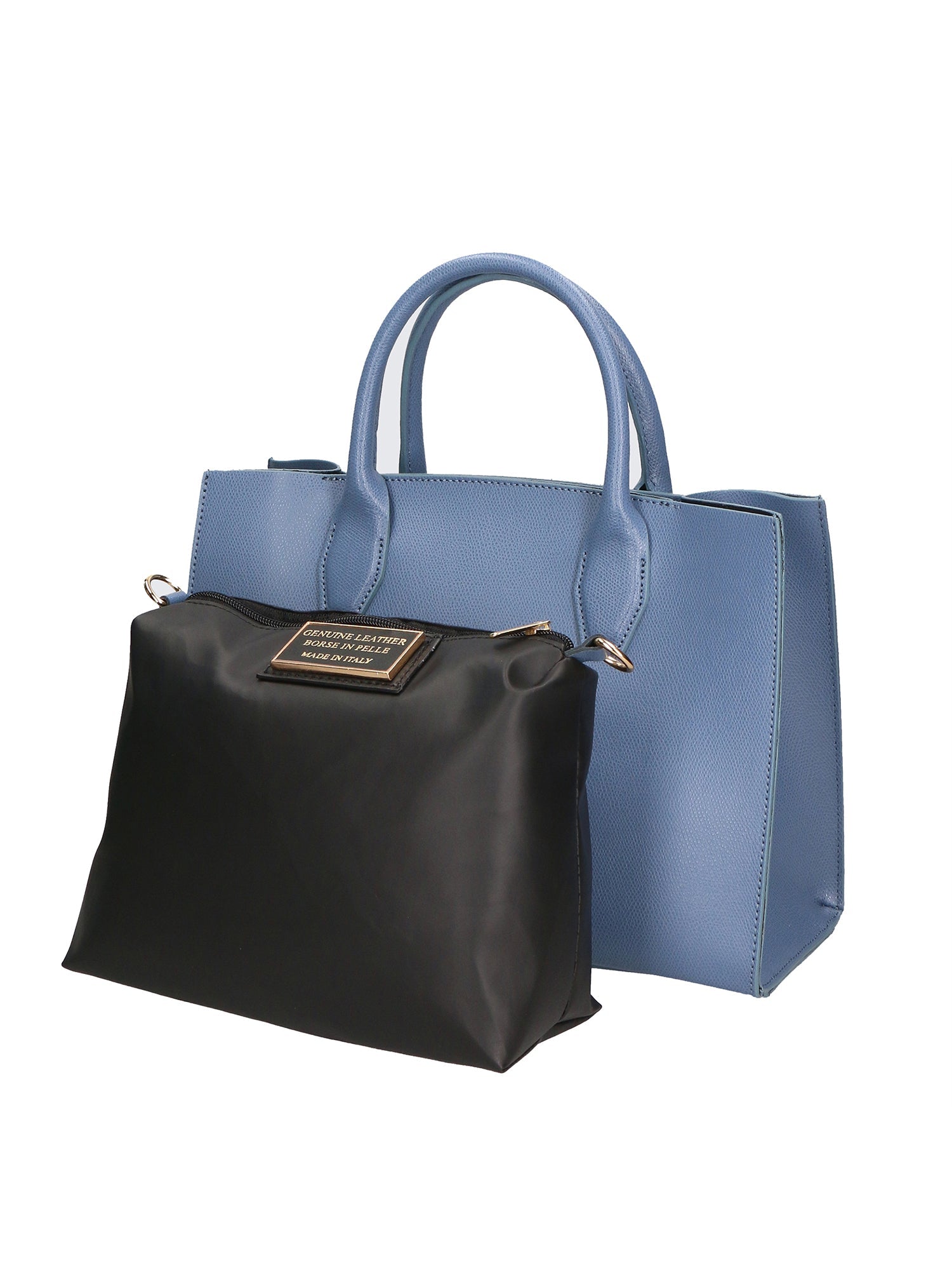 Lodovica Damenhandtasche aus echtem Leder, hergestellt in Italien, 22 x 32 x 13 cm