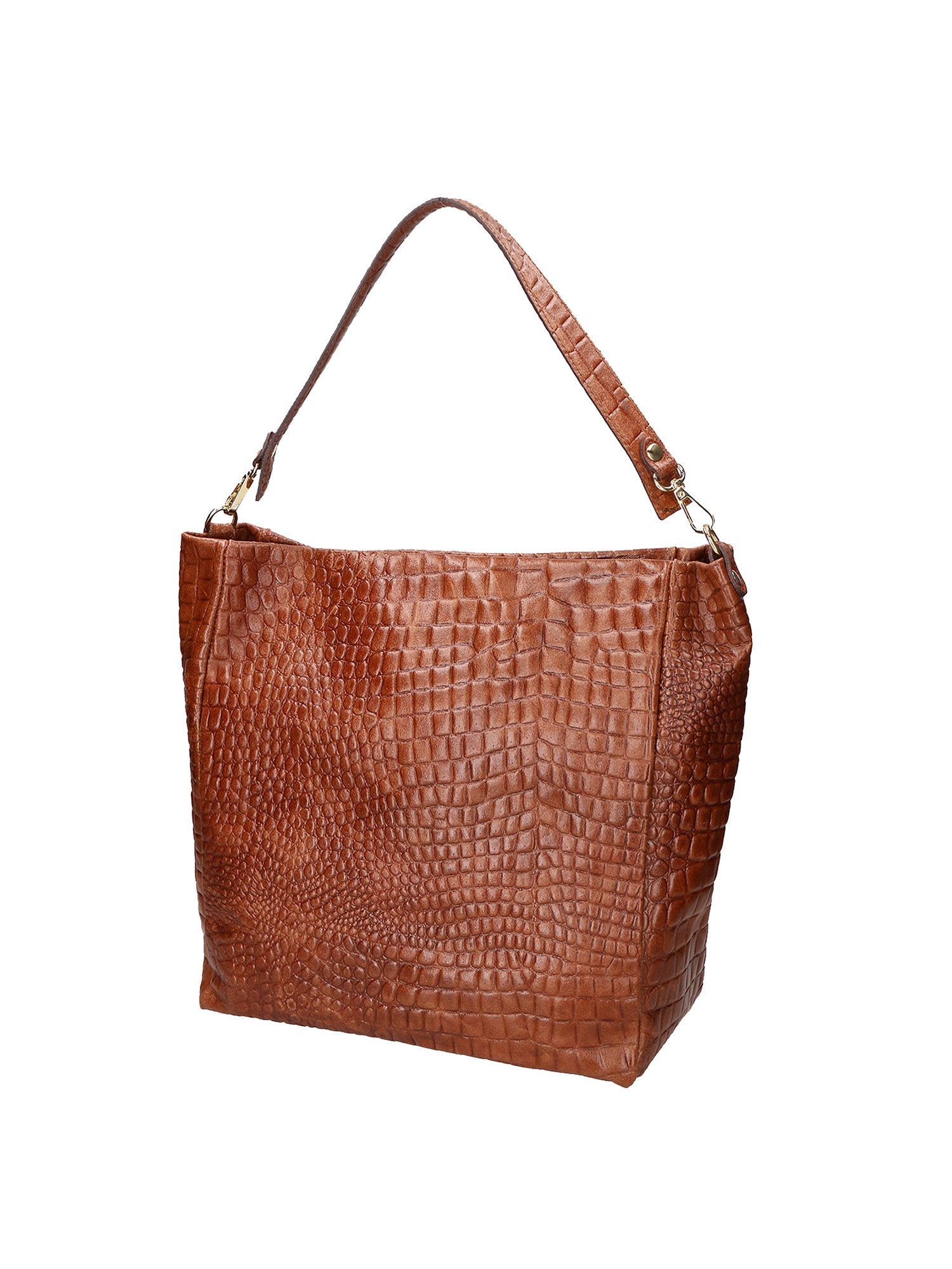 Valtera Damen-Schultertasche aus echtem Leder, hergestellt in Italien, 32 x 31 x 15 cm