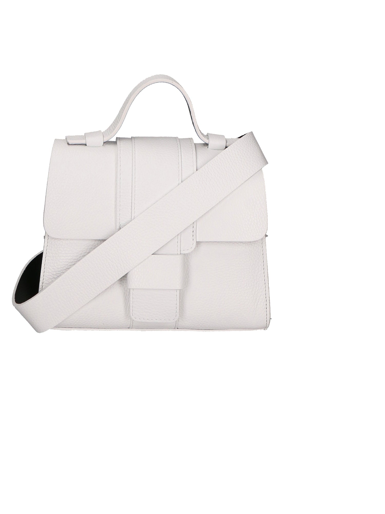 Gina Borsa a mano da donna Vera pelle 05926-D01 BIANCO+D28 NERO Chiara Ferretti
