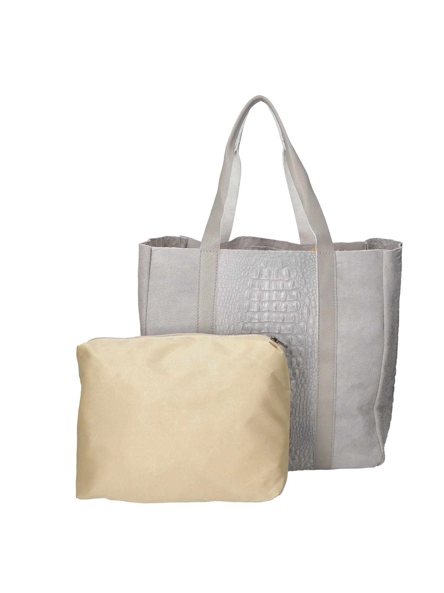 Edith Borsa Shopper da donna Vera pelle 80043-018 GRIGIO MEDIO Chiara Ferretti