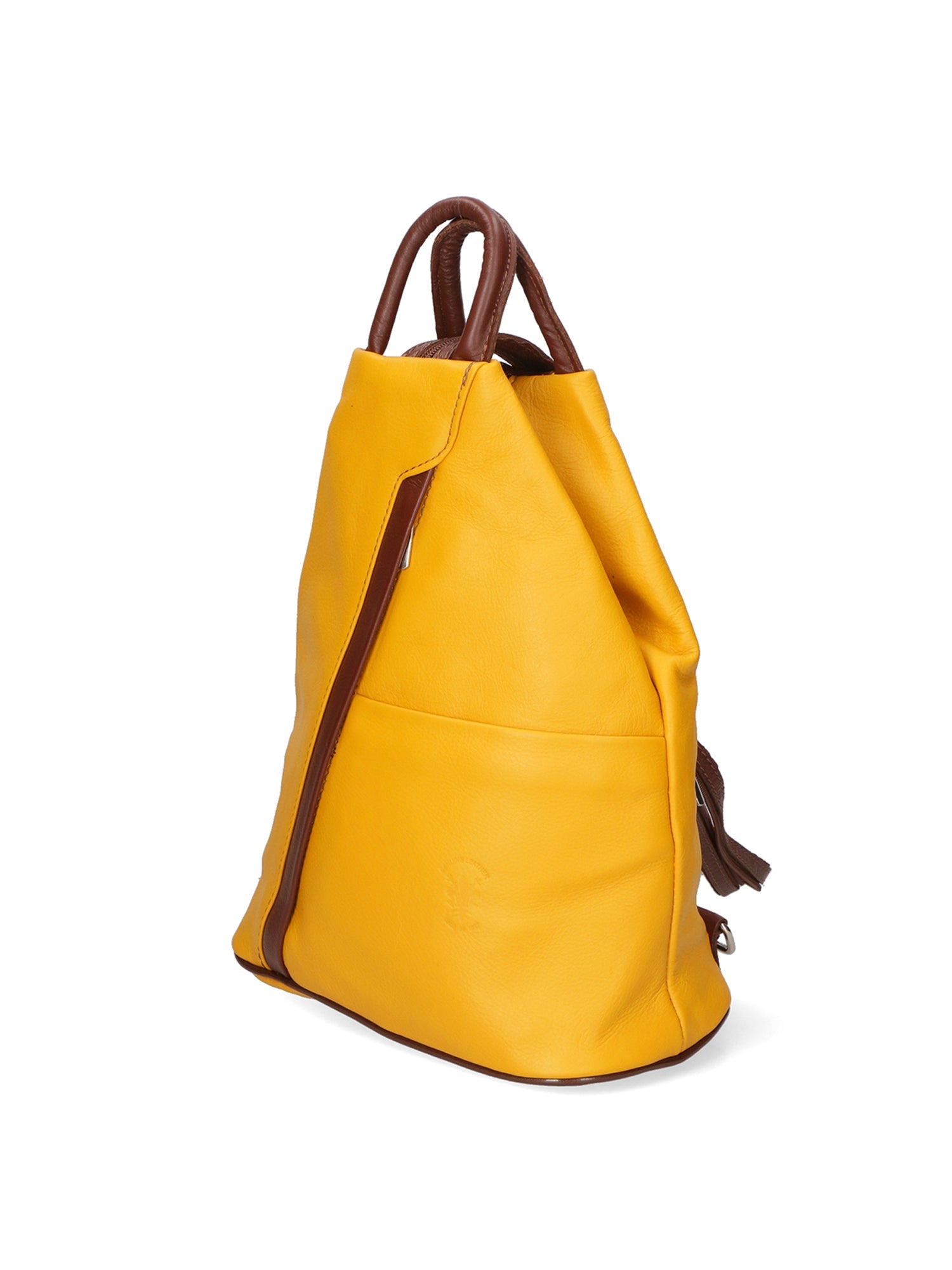 Erika Zaino da donna in vera pelle Casual 80072-SENAPE-MARRONE Chiara Ferretti