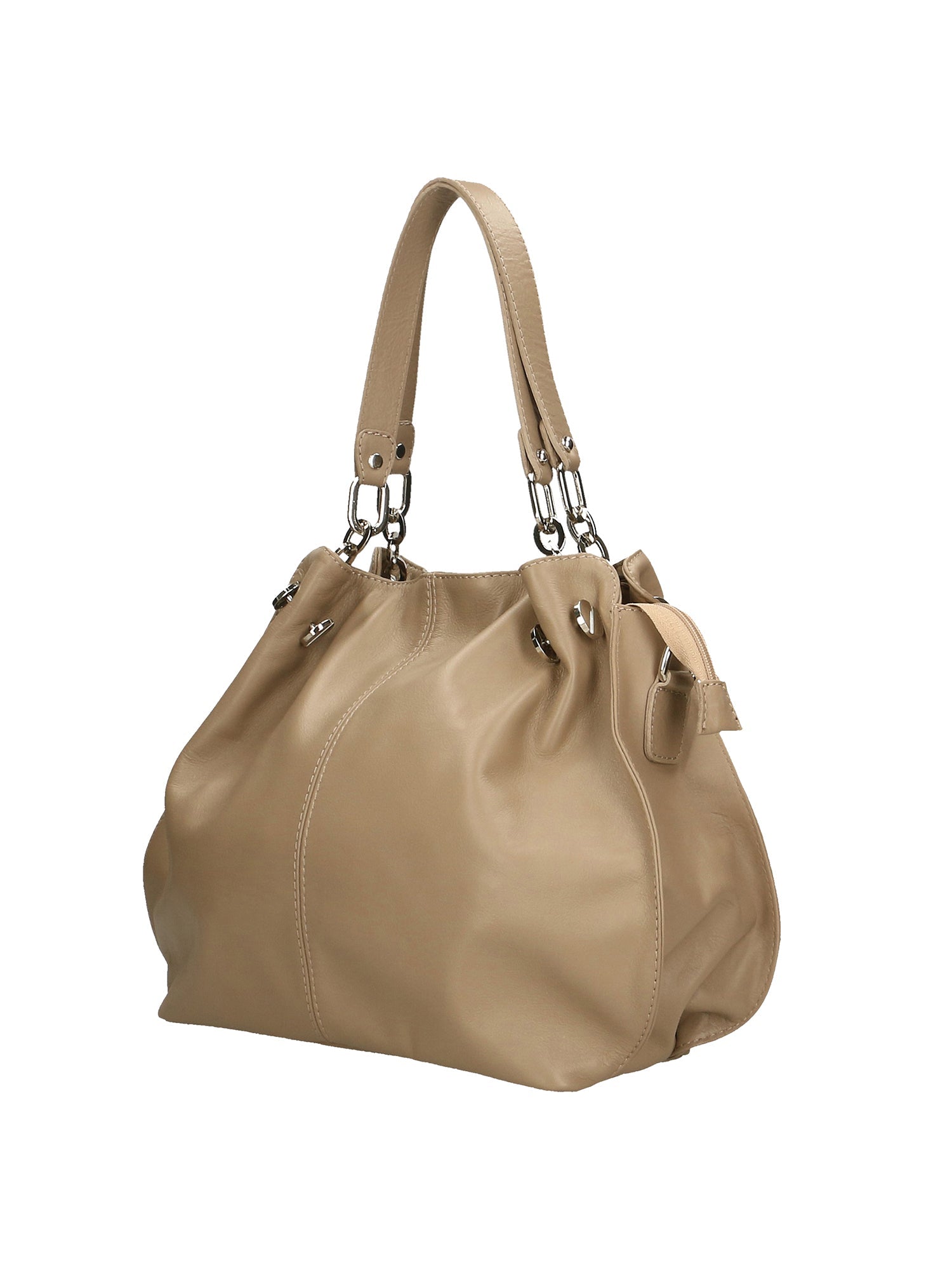 Ereba Borsa a mano da donna Made in Italy 100% pelle 3305-S05 TAUPE CHIARO Chiara Ferretti