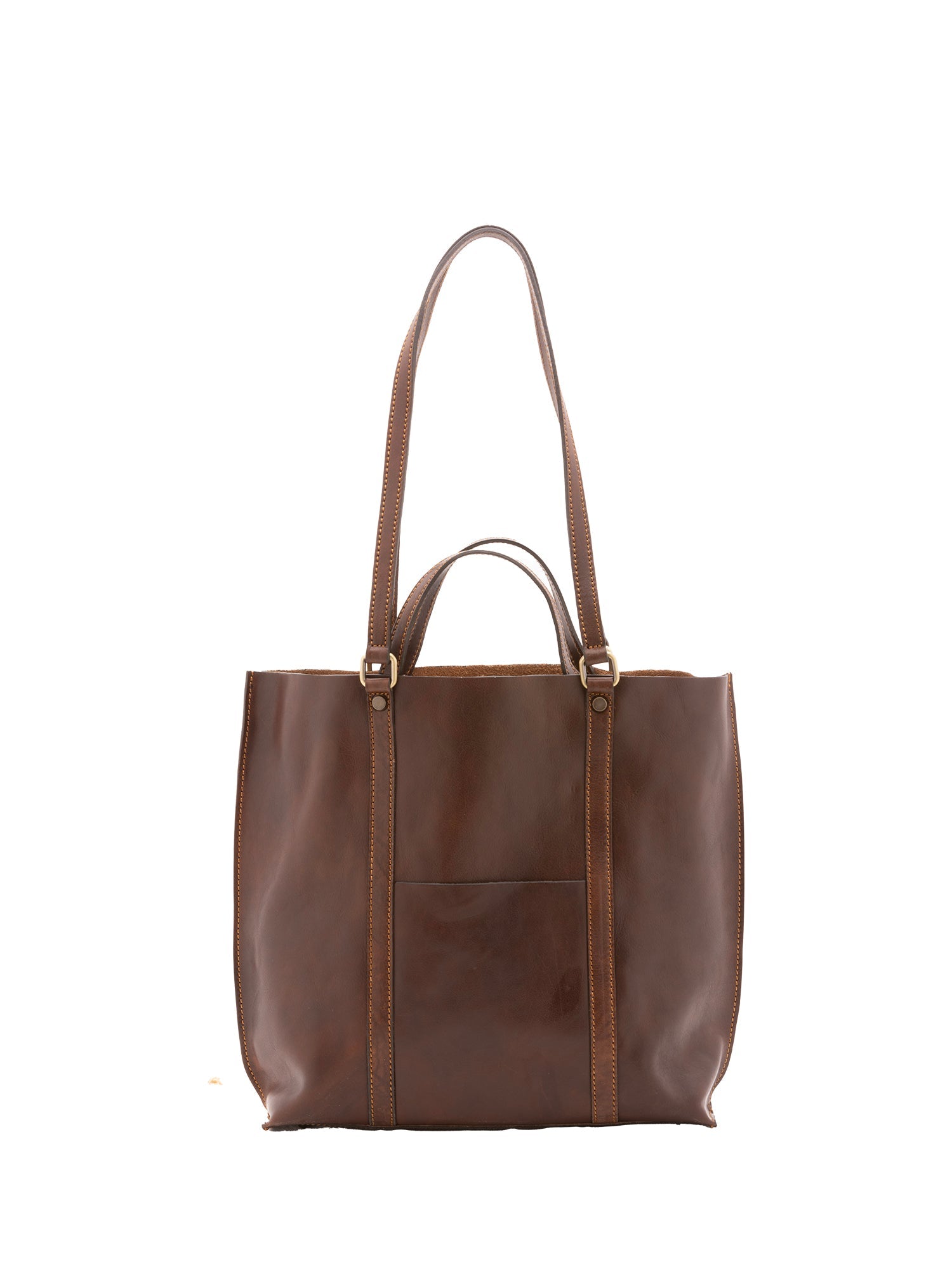 Borsa a spalla unisex in vera pelle Made in Italy 4610-TESTA DI MORO Alessia Firenze