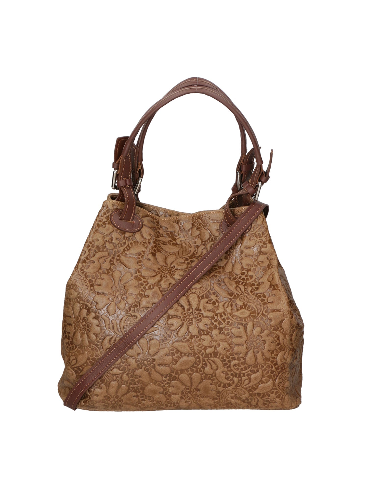 Elenia Borsa a mano da donna Vera pelle 80049-009 TAUPE SCURO Chiara Ferretti