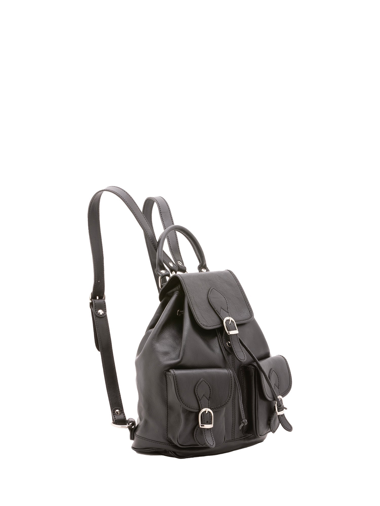Zaino in vera pelle unisex Made in Italy 4030-NERO Alessia Firenze