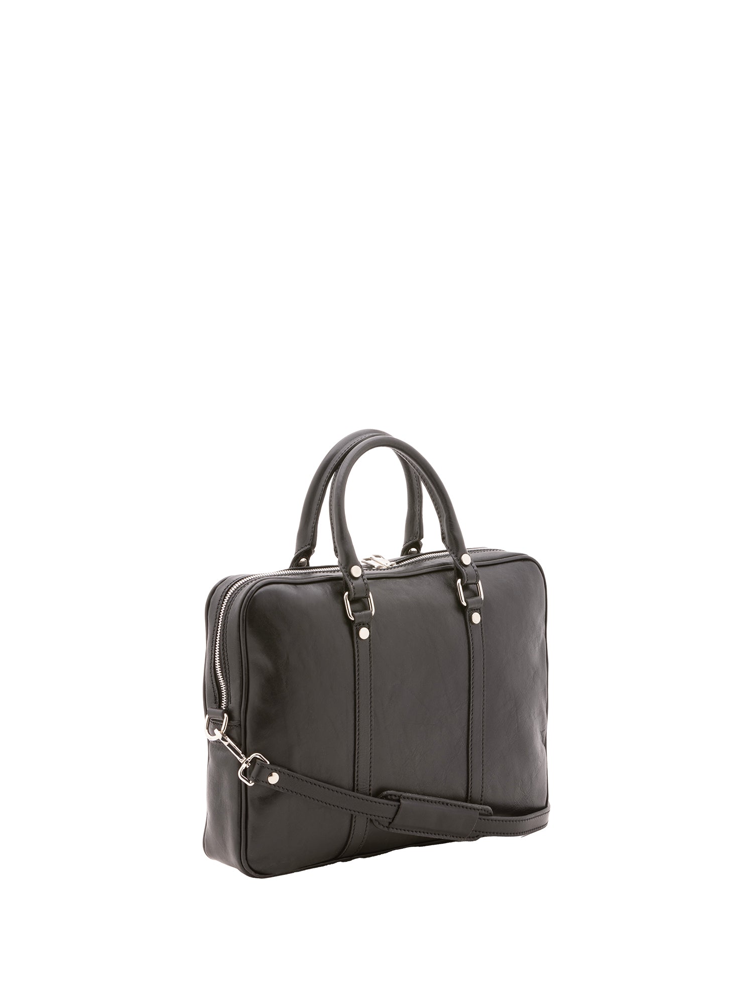 Borsa a mano unisex in vera pelle Made in Italy 4540-NERO Alessia Firenze
