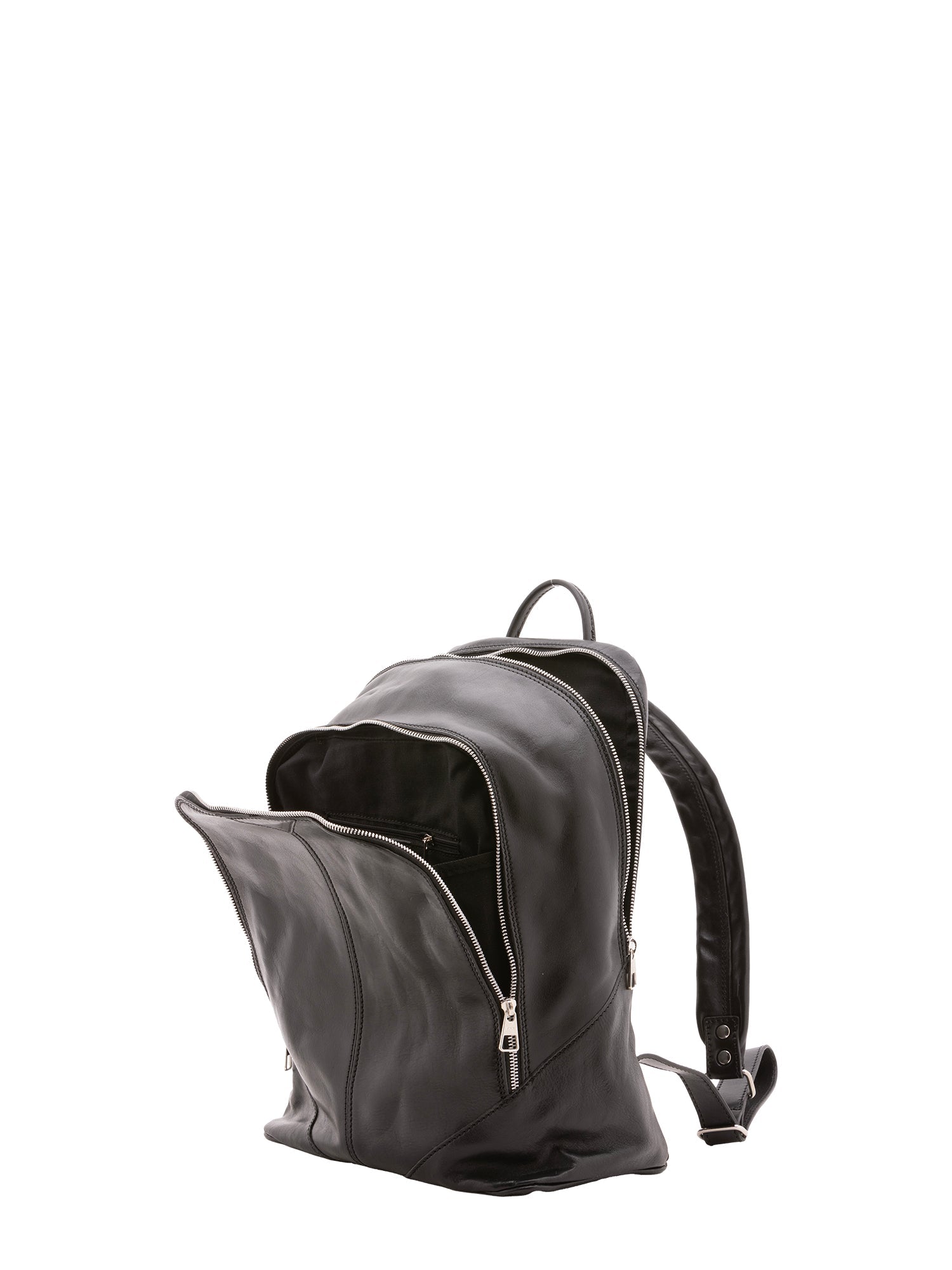 Zaino unisex in vera pelle 100% cotone 4428-NERO Alessia Firenze