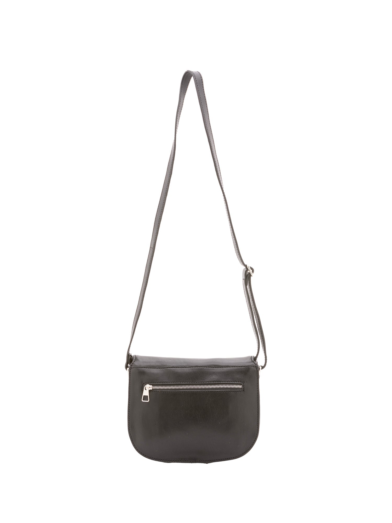 Borsa a tracolla da donna 100% vera pelle 4582-NERO Alessia Firenze