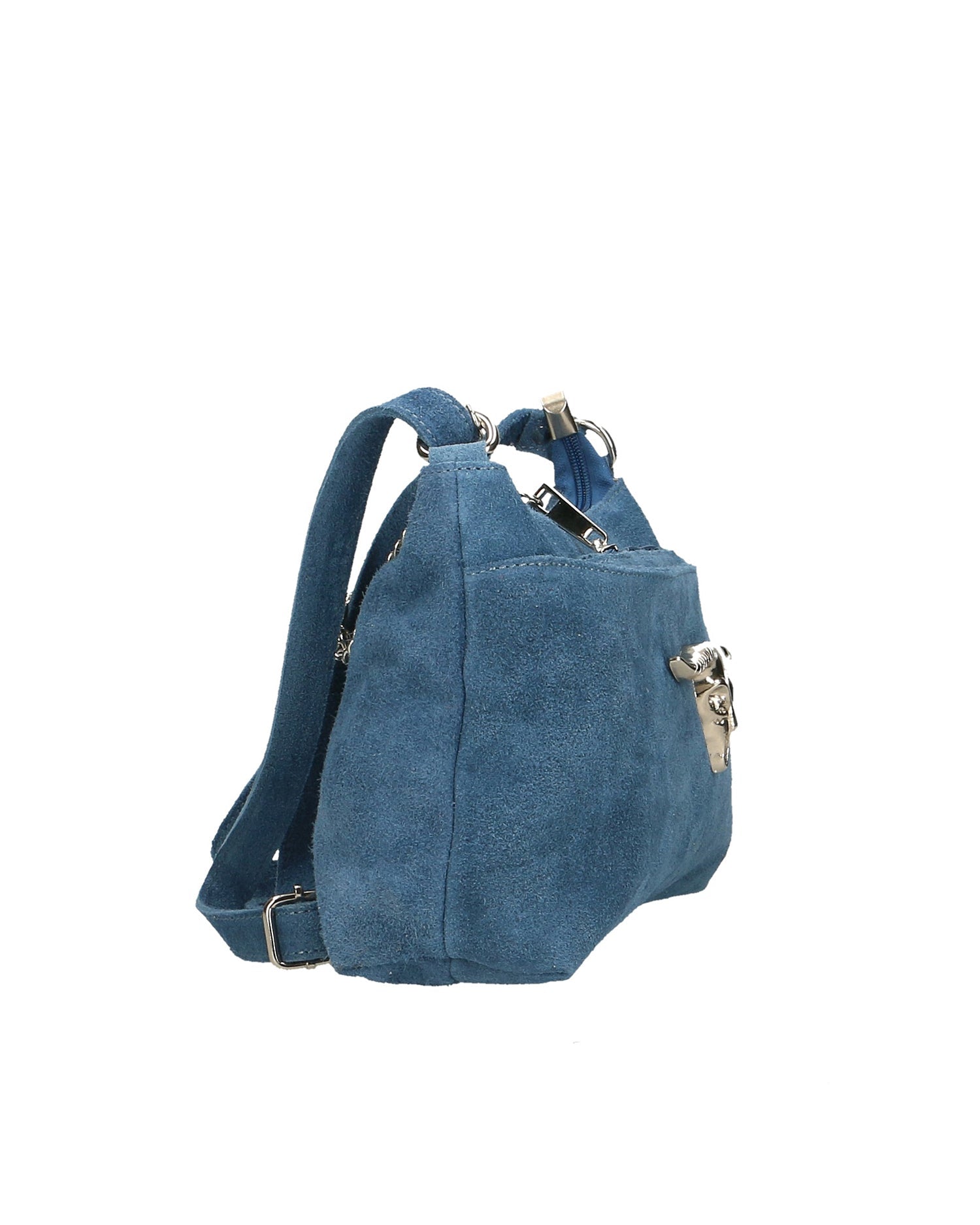 Embera Elite Borsa a tracolla donna Vera pelle scamosciata 8650-BLU Chiara Ferretti