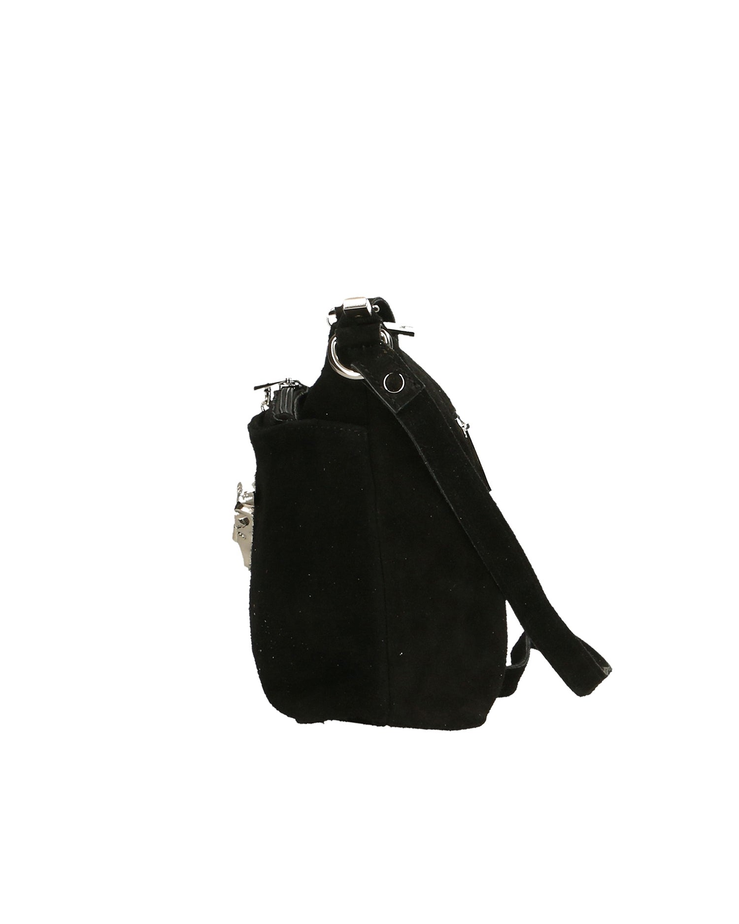 Embera Elite Borsa a tracolla donna Vera pelle scamosciata 8650-NERO Chiara Ferretti