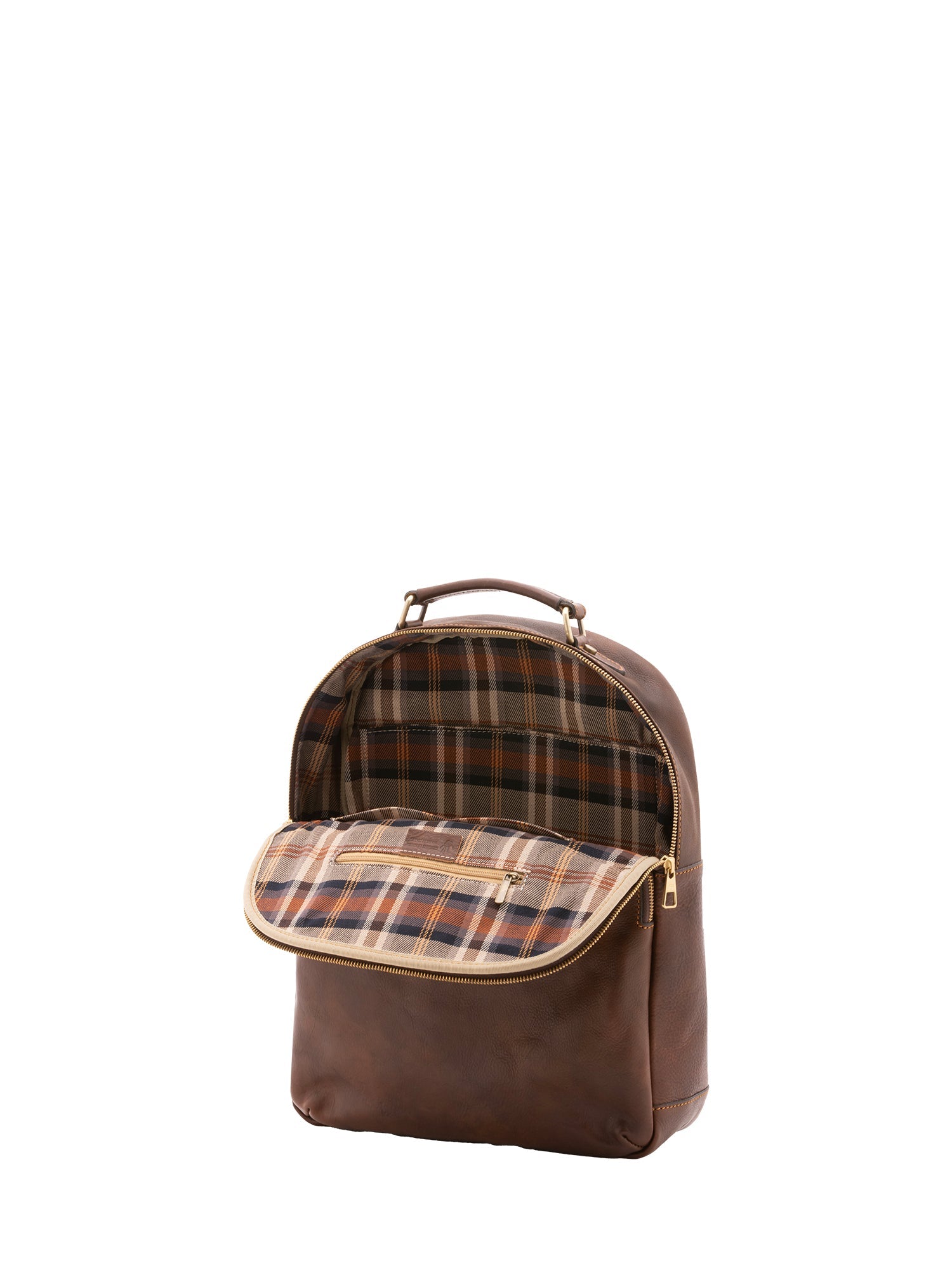 Zaino unisex in vera pelle Made in Italy 100% cotone 4048-TESTA DI MORO Alessia Firenze