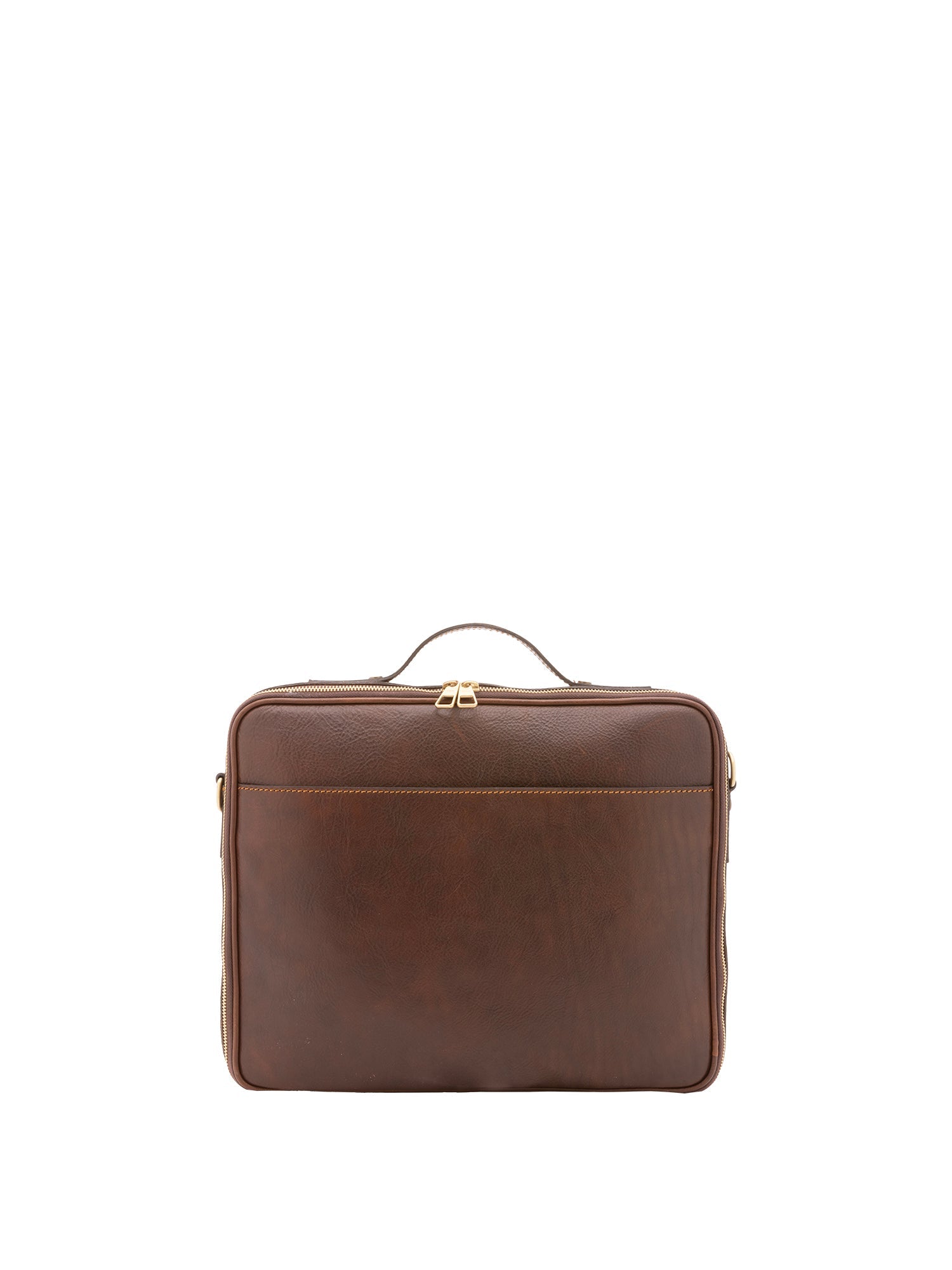 Borsa a mano unisex in vera pelle Made in Italy 4542-TESTA DI MORO Alessia Firenze