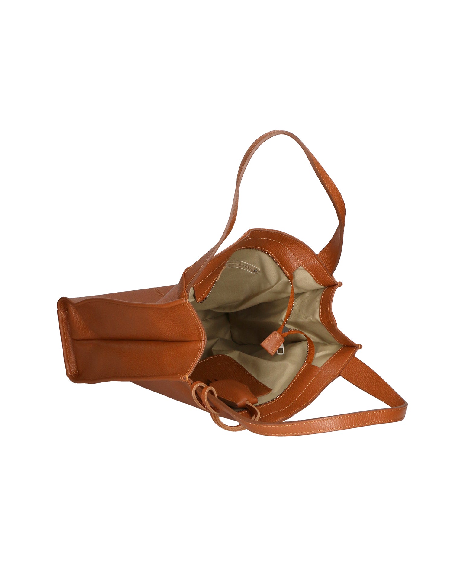 Seraphina Ultra Borsa a spalla da donna Vera pelle 3311-D17 CUOIO SCURO DARK COGNAC Chiara Ferretti