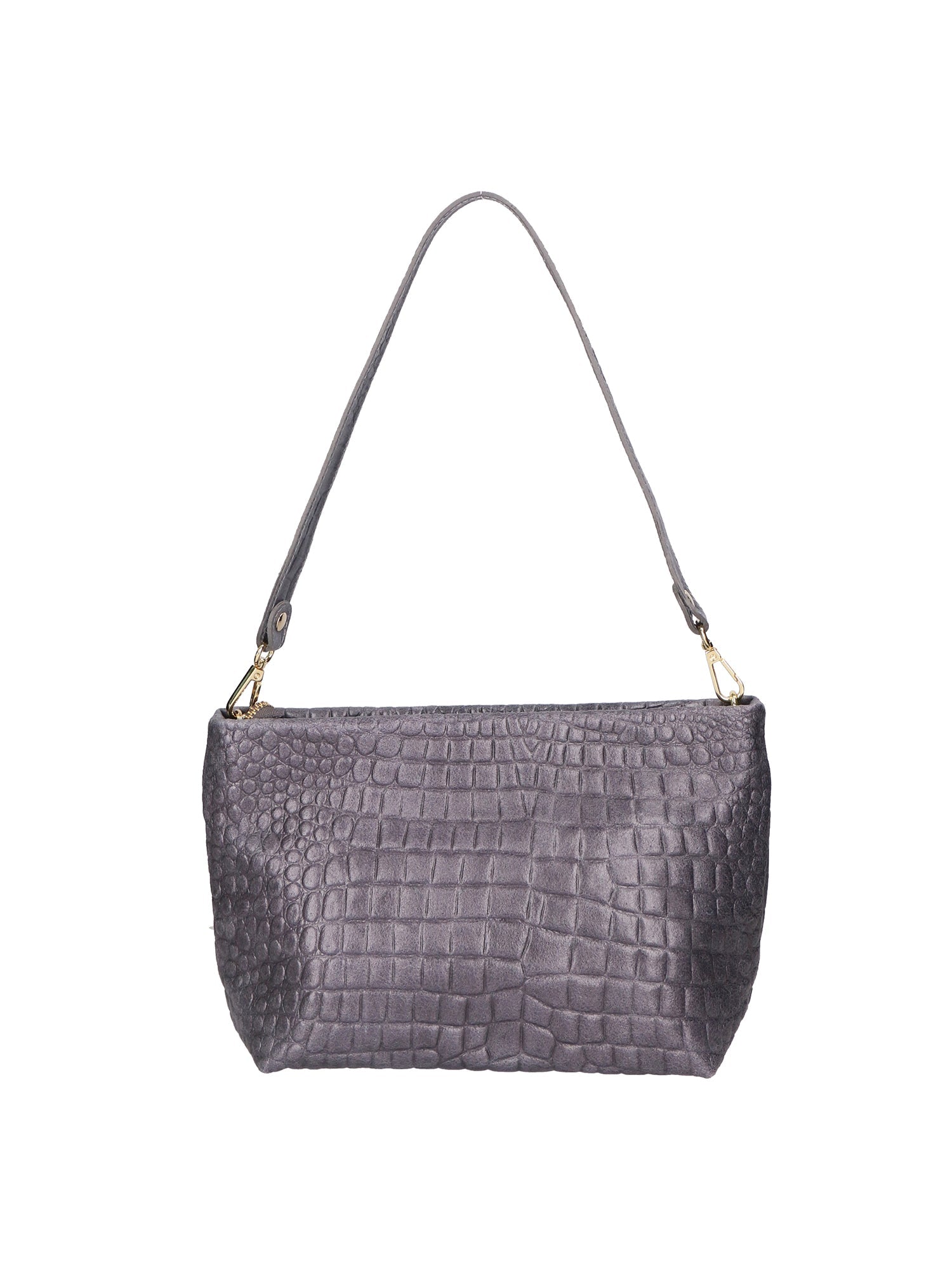Lorelei Borsa a spalla da donna Vera pelle croco 06498-042 GRIGIO SCURO Chiara Ferretti