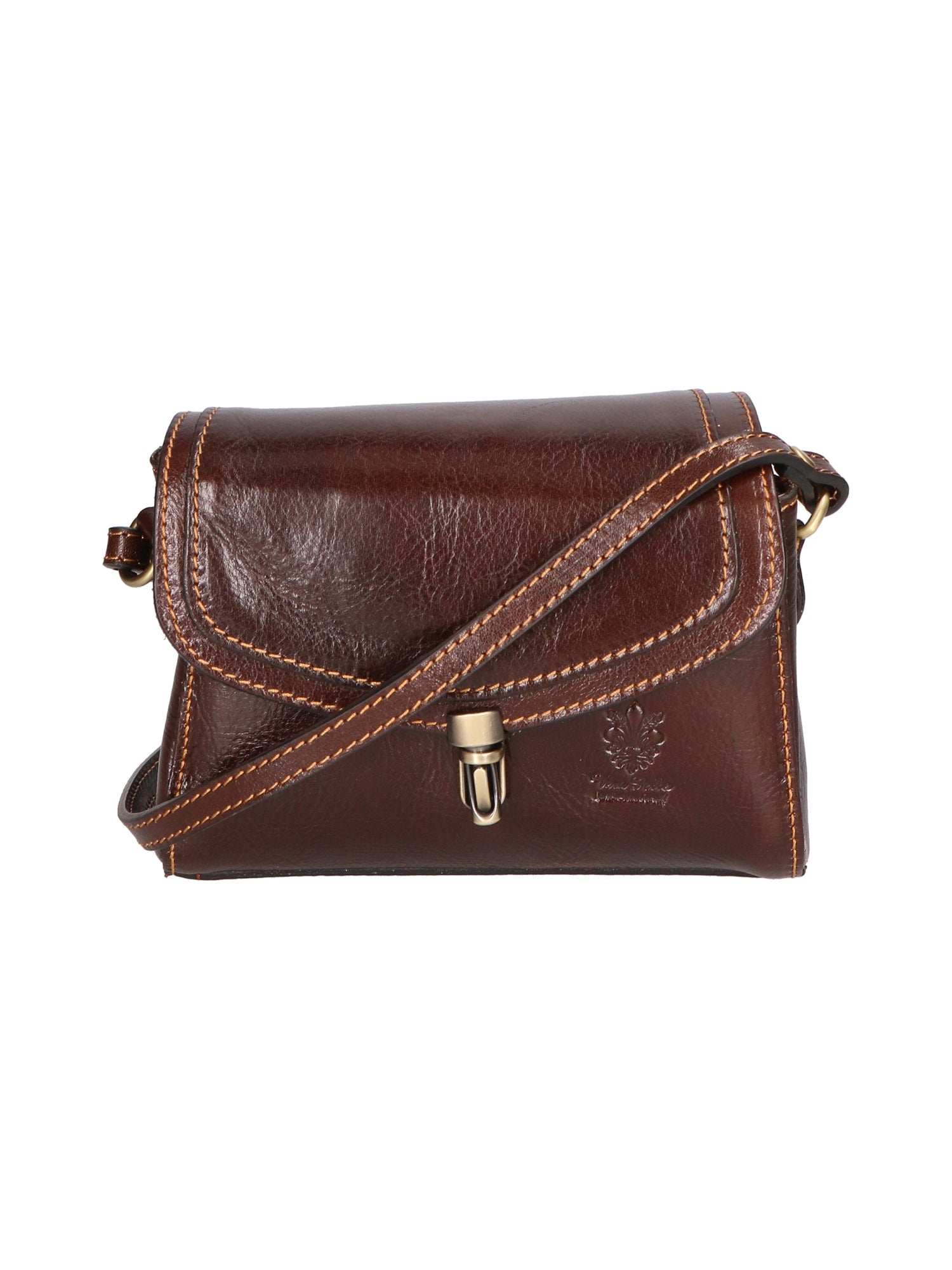 Faye Damen-Schultertasche aus echtem Leder, hergestellt in Italien, 18 x 13 x 5 cm