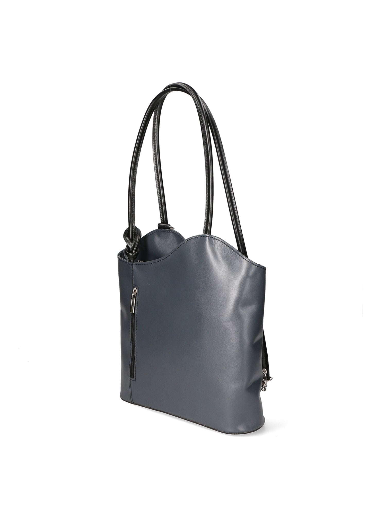 Fabiola Borsa a spalla da donna 100% pelle 9039-GRIGIO NERO Chiara Ferretti