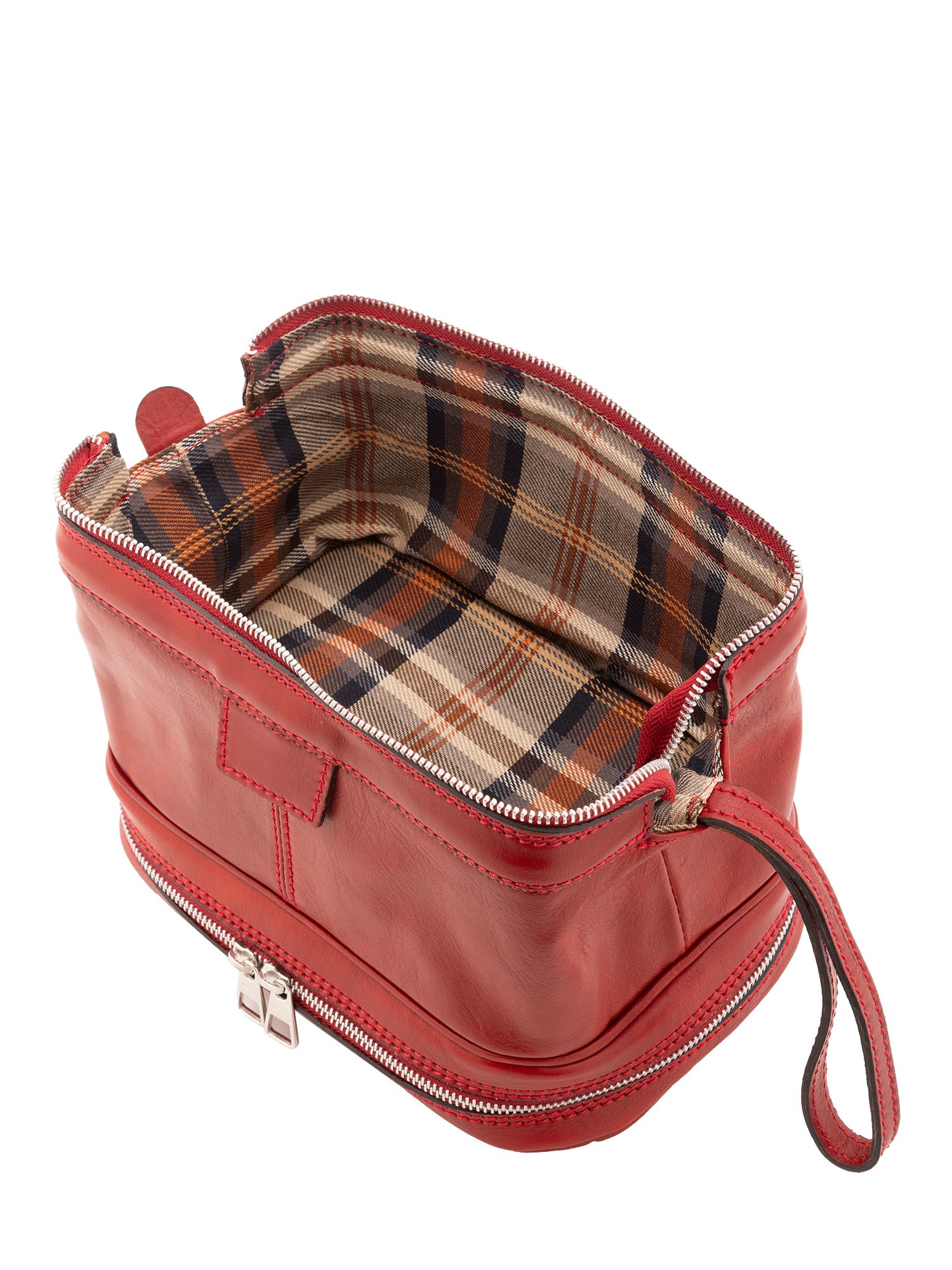 Pochette unisex in vera pelle Made in Italy 4424-ROSSO Alessia Firenze
