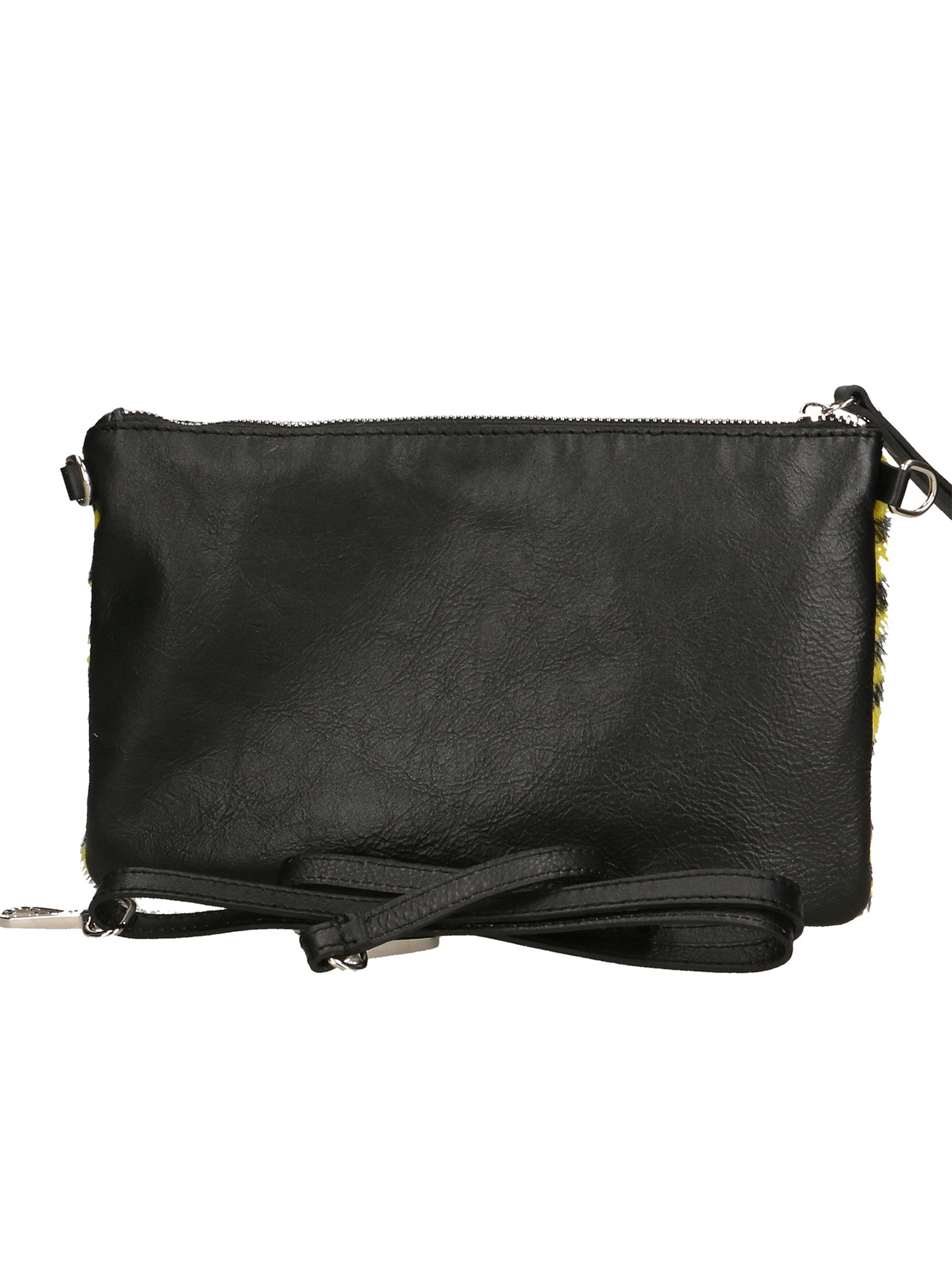 Vera pelle 00721-D04 GIALLO YELLOW Borsa a tracolla da donna Prisca Chiara Ferretti
