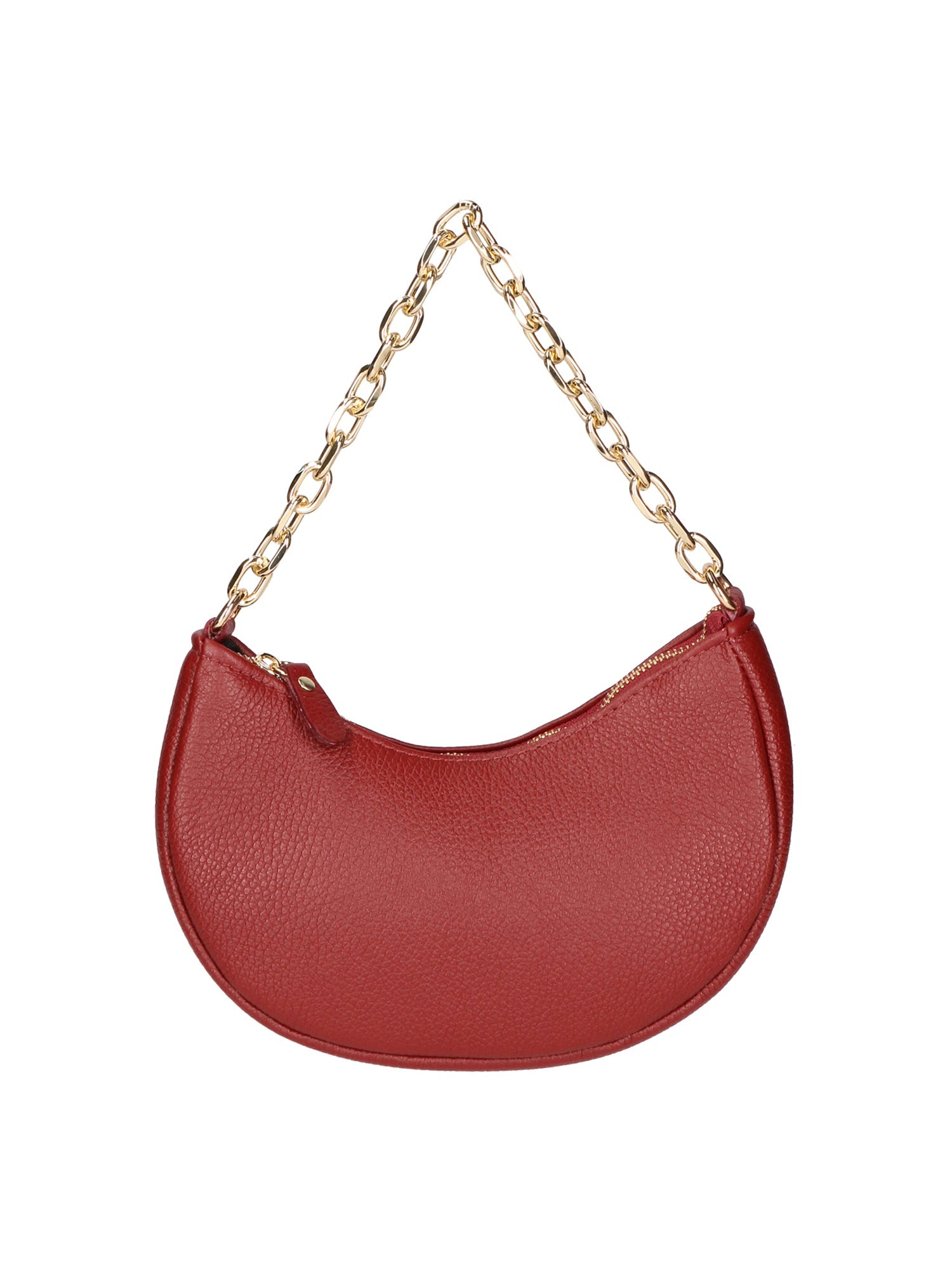 Loreta Borsa a spalla da donna Vera pelle 06511-D10 ROSSO SCURO Chiara Ferretti