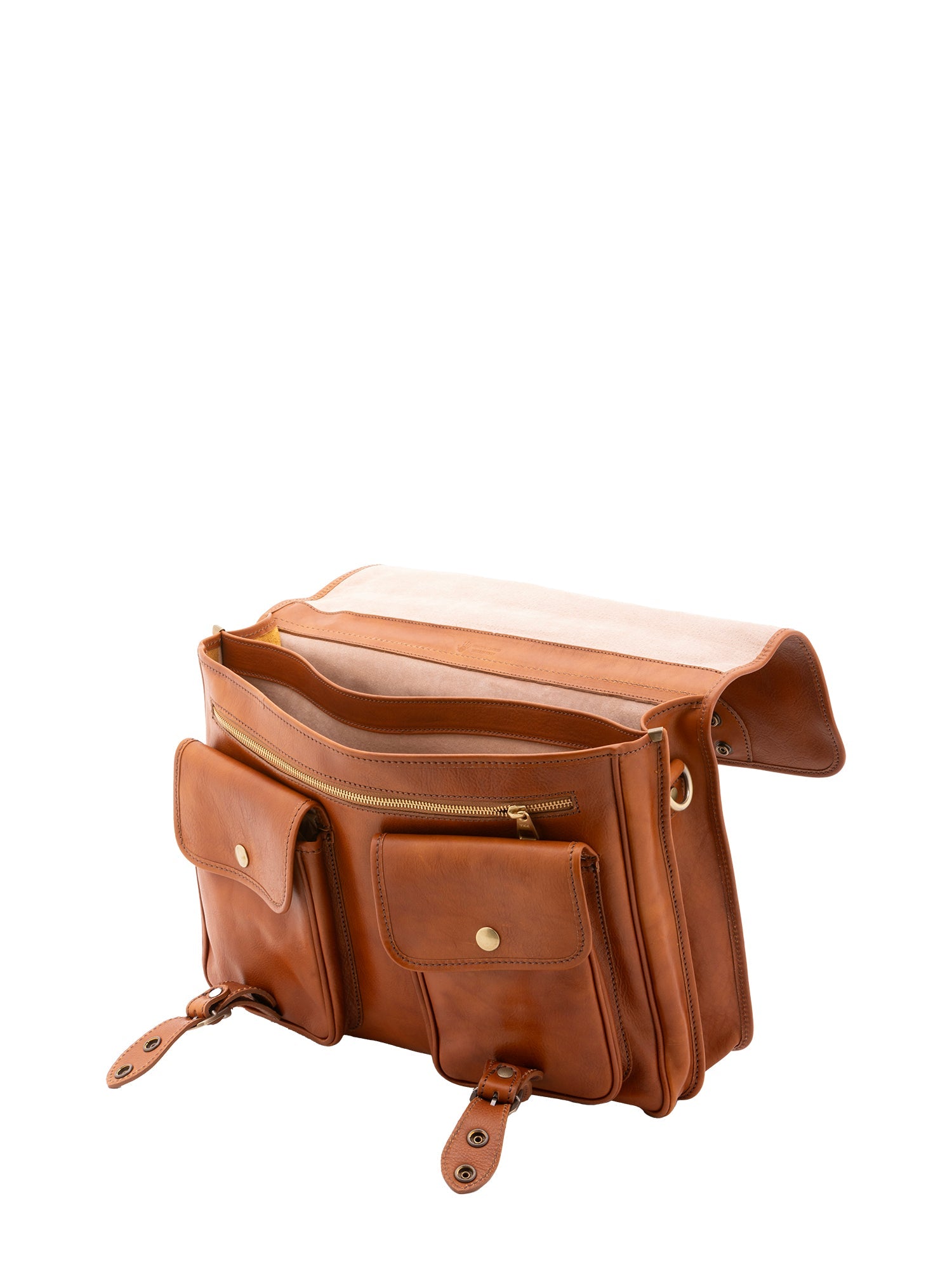 Borsa a mano unisex vera pelle Made in Italy 4015-MIELE Alessia Firenze