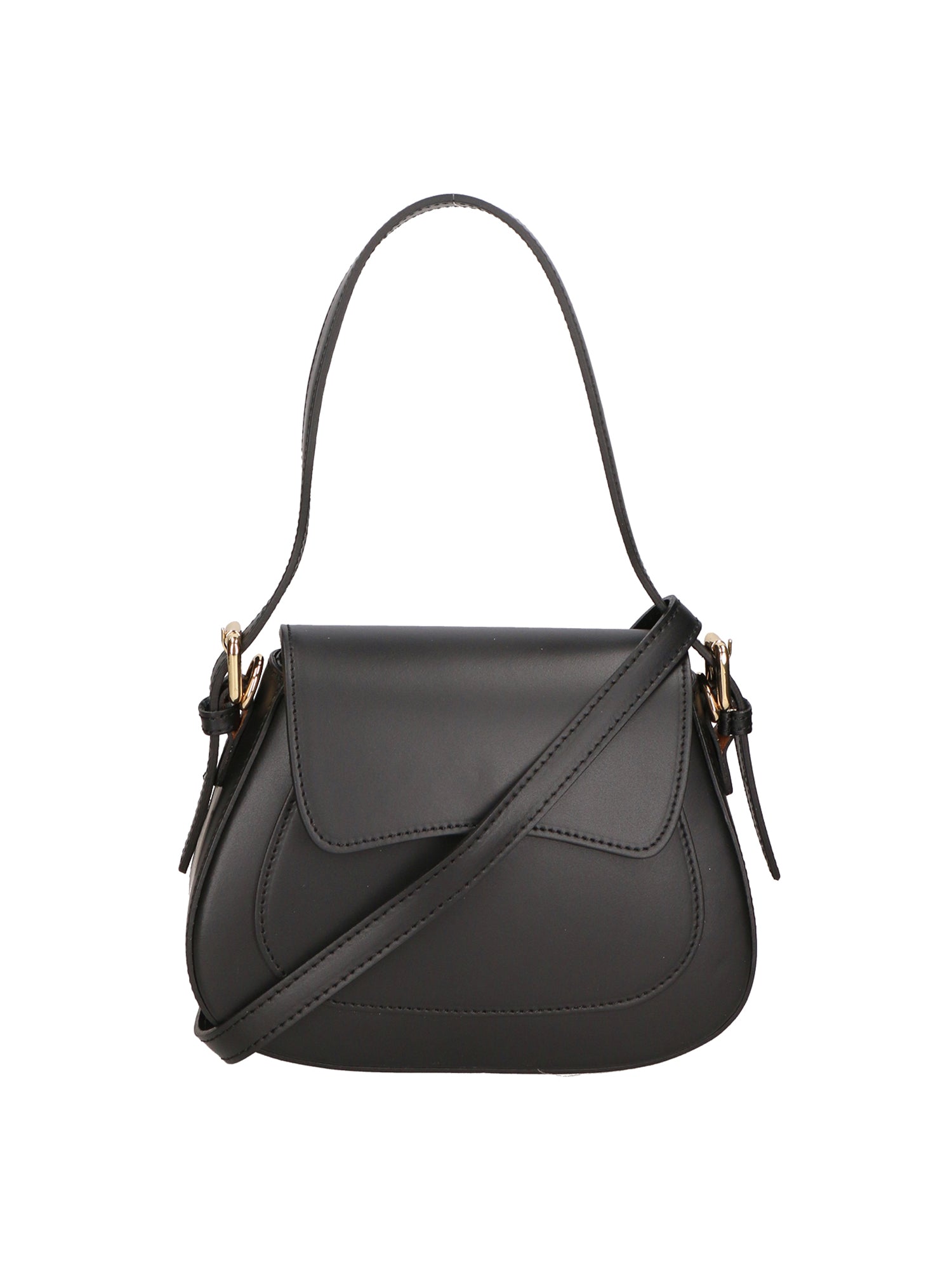 Giulia Borsa a spalla da donna Vera pelle 05958-P218 NERO Chiara Ferretti