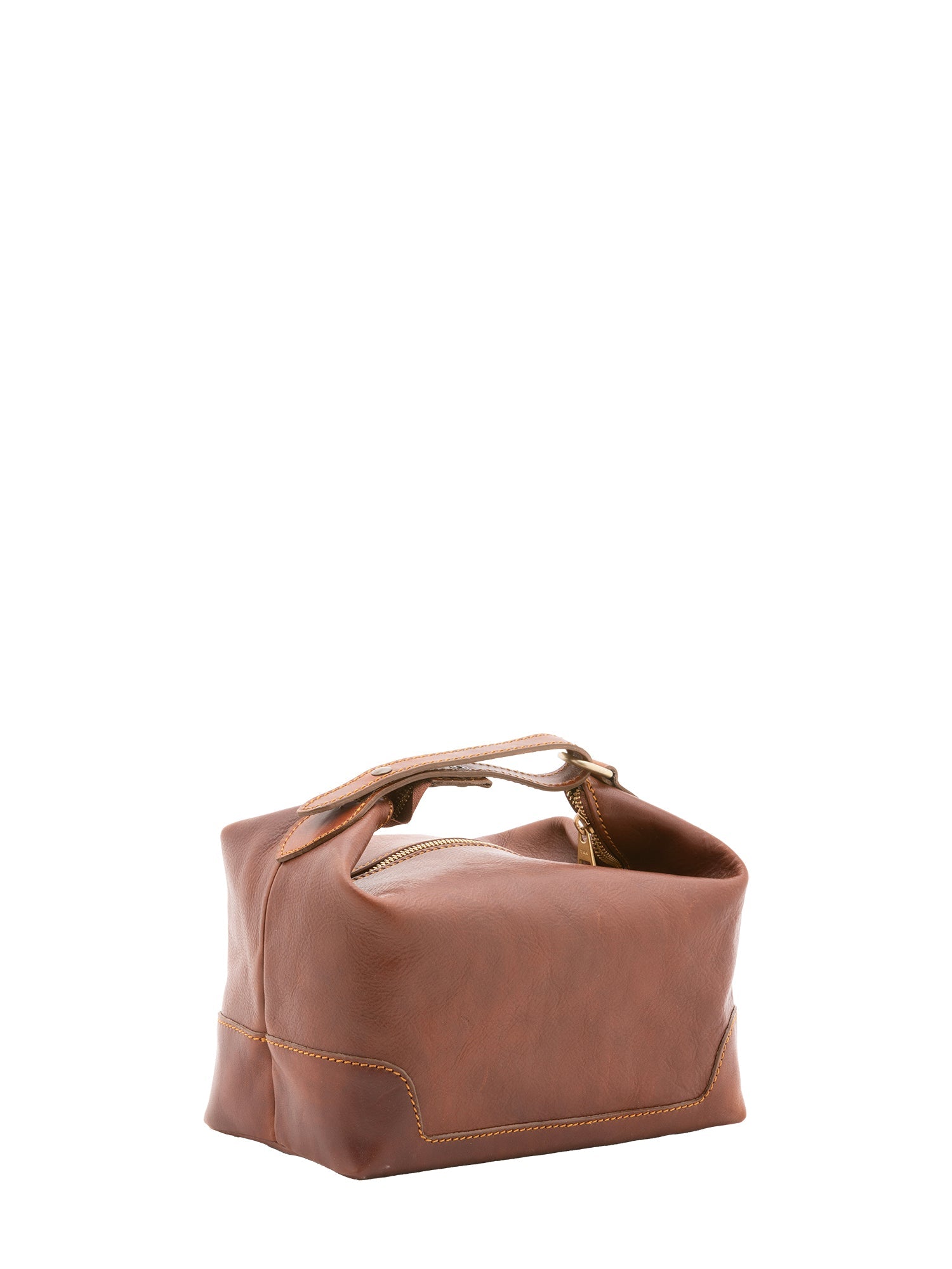 Borsa a mano unisex in vera pelle Made in Italy 4556-MARRONE Alessia Firenze