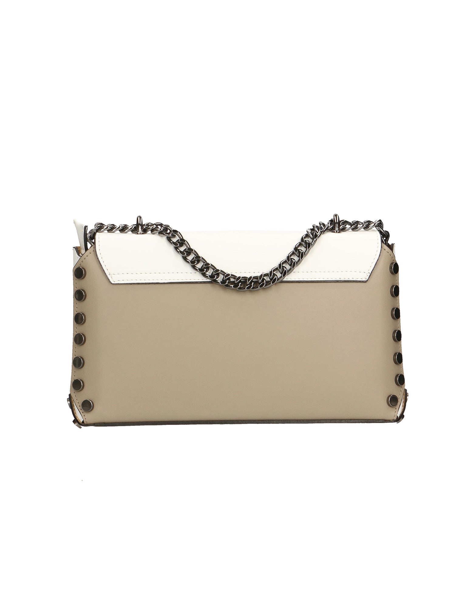 Vera pelle 8641-FANGO+BIANCO Borsa a tracolla da donna Evanthe Pro Chiara Ferretti
