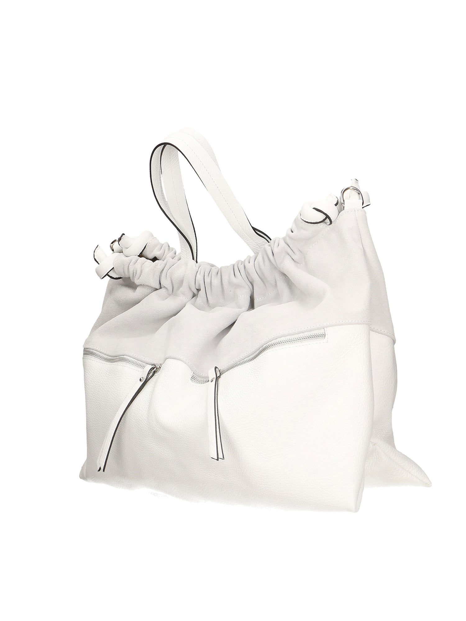 Firenze Borsa a mano da donna Vera pelle 01838-BIANCO WHITE Chiara Ferretti