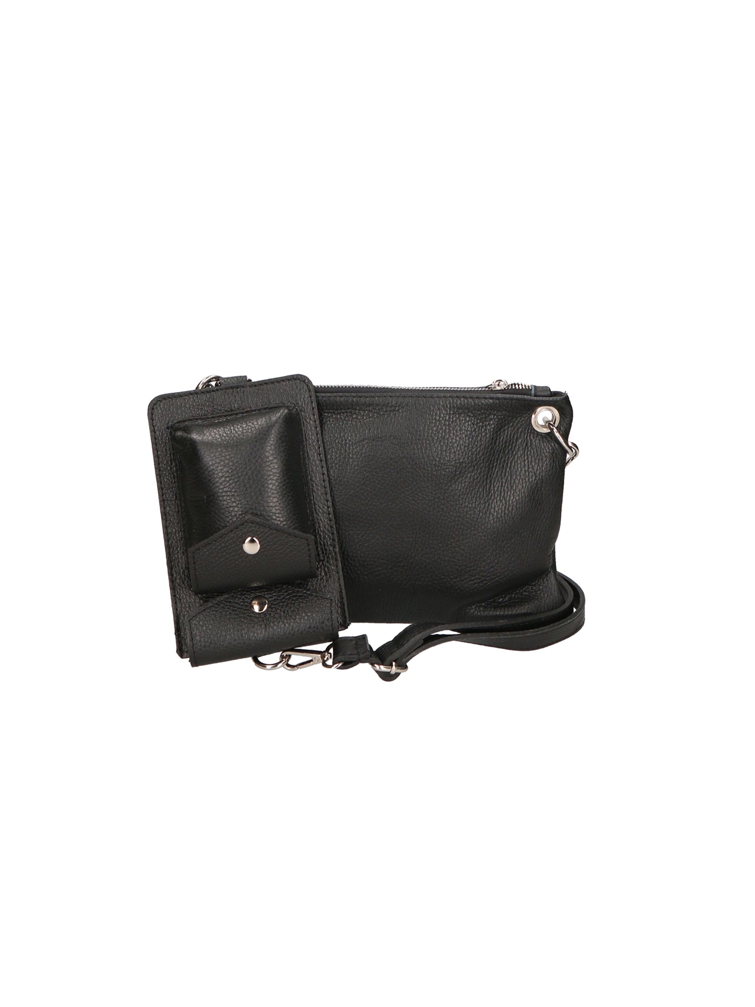 Ifigenia Borsa a tracolla da donna Vera pelle 05932-D28 NERO BLACK Chiara Ferretti