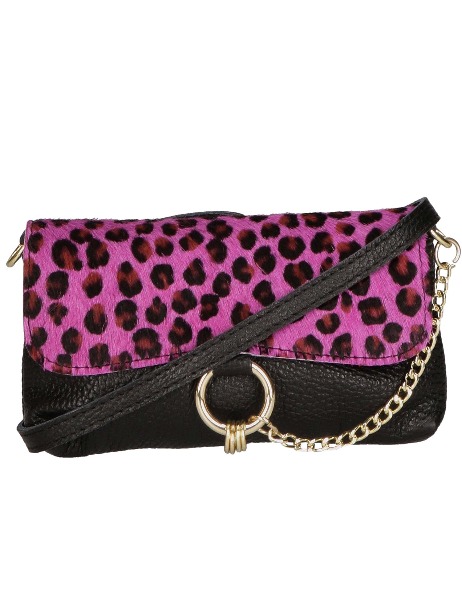 Alda Damen-Clutch aus echtem Leder, hergestellt in Italien, 10 x 18 x 5 cm