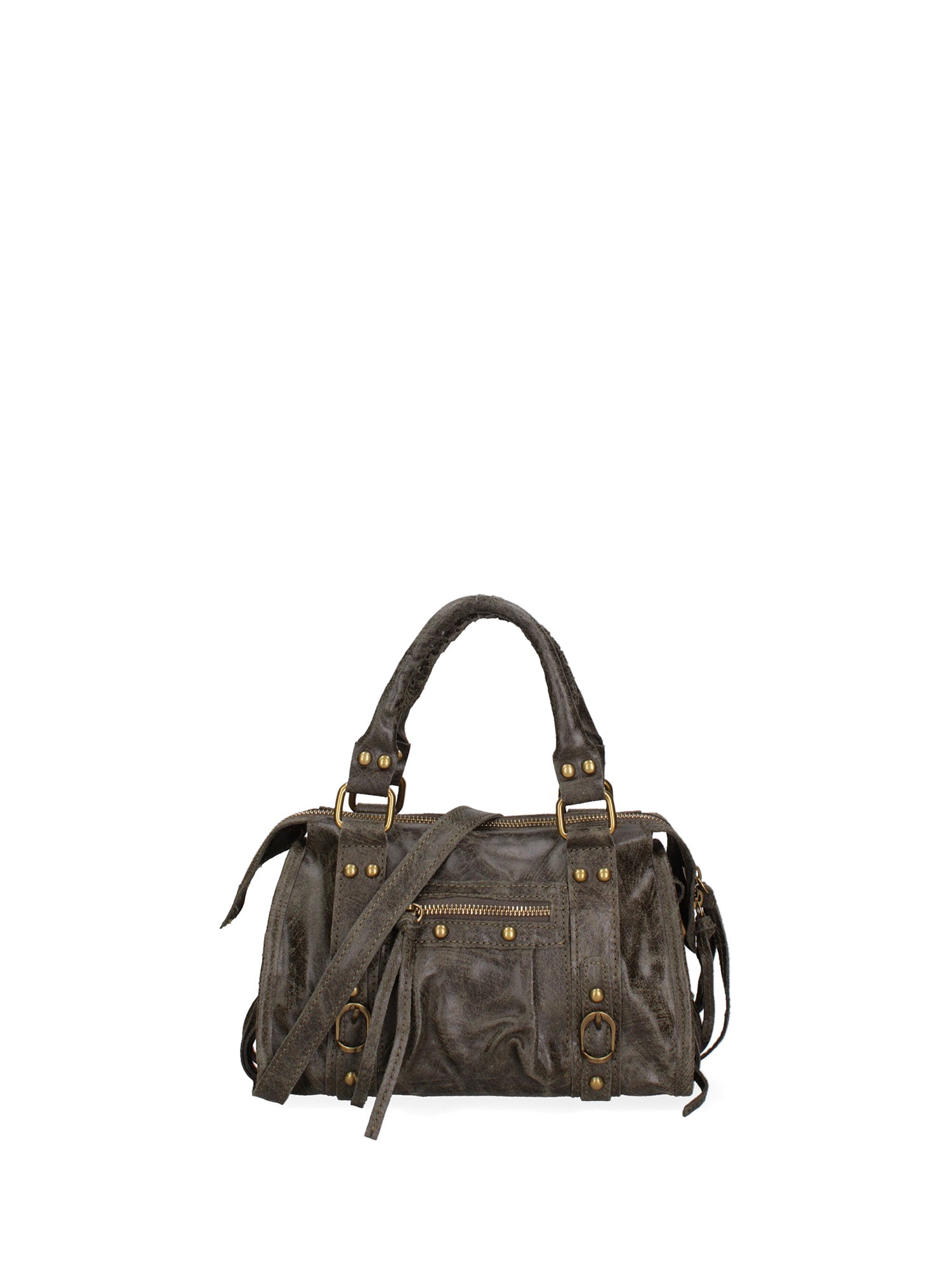 Erisia Borsa a spalla da donna Vera pelle 06091-049 VERDE MILITARE SCURO Chiara Ferretti