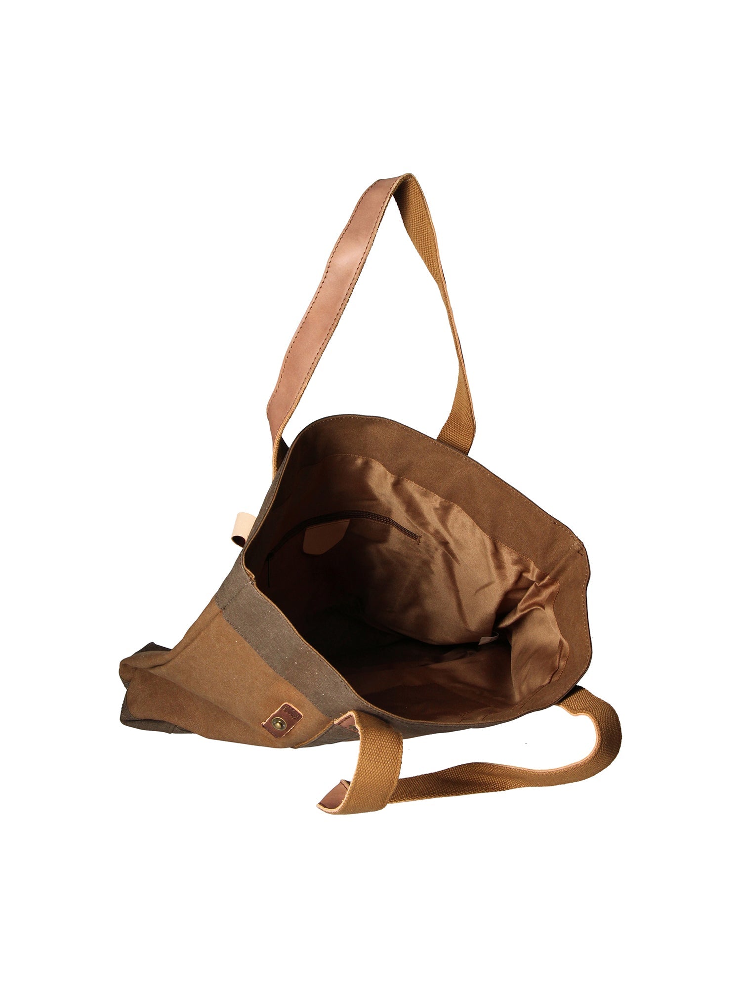 Maura Borsa a mano unisex Canvas e pelle ZG3012-FANGO TAUPE Chiara Ferretti
