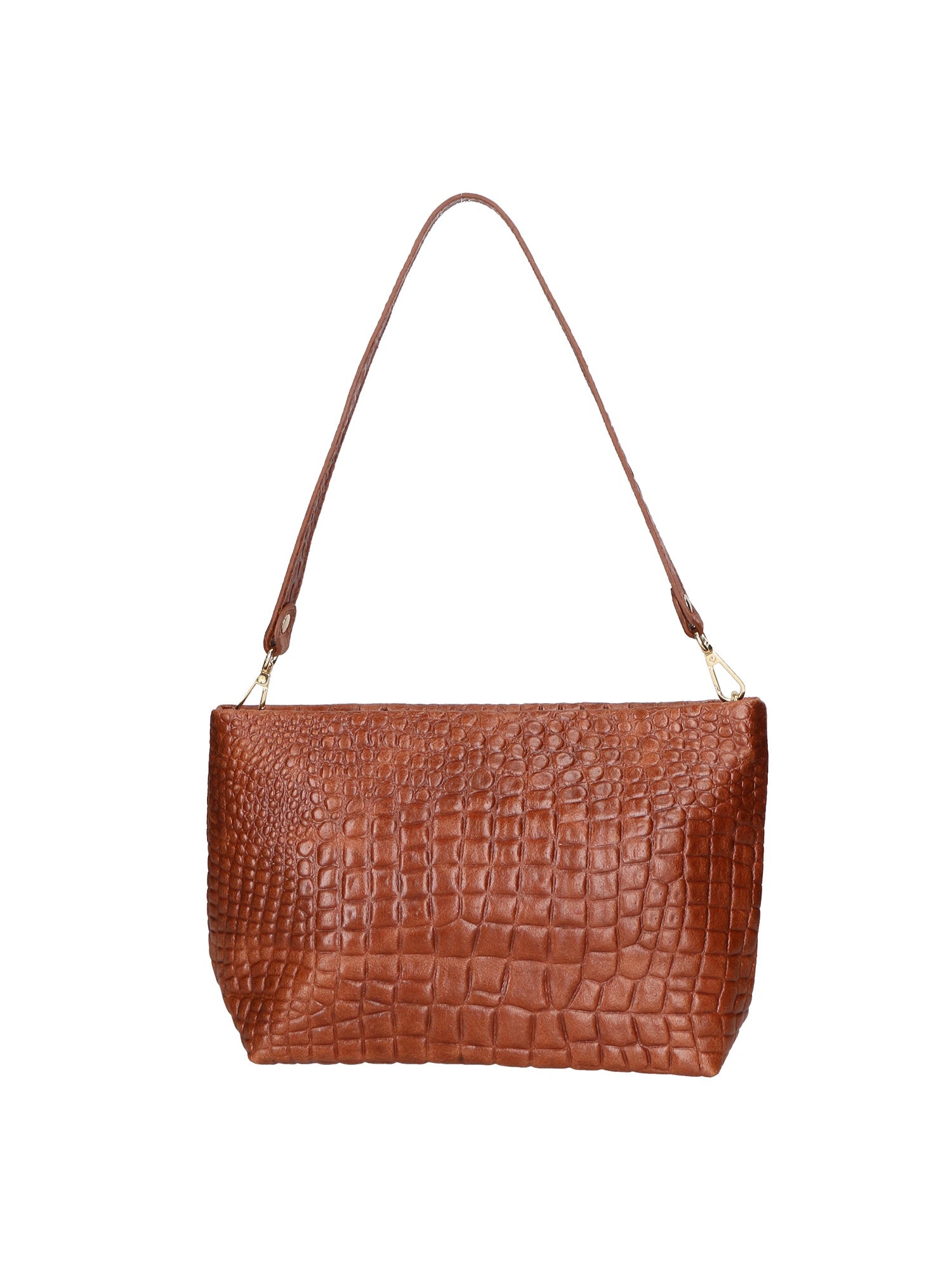 Lorelei Borsa a spalla da donna Vera pelle croco 06498-040 MARMO SCURO Chiara Ferretti