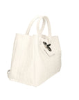 Ascoli Borsa a mano da donna Pelle stampata cocco 7718-BIANCO Chiara Ferretti